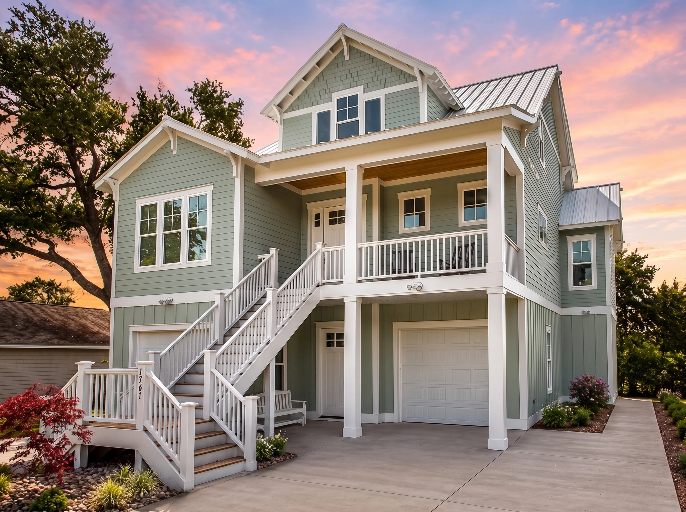 21-2338 HOUSE PLAN – Coastal Home Plan – 4-Bed, 3.5-Bath, 2,779 SF - Modern Brick, AI-generated exterior concept