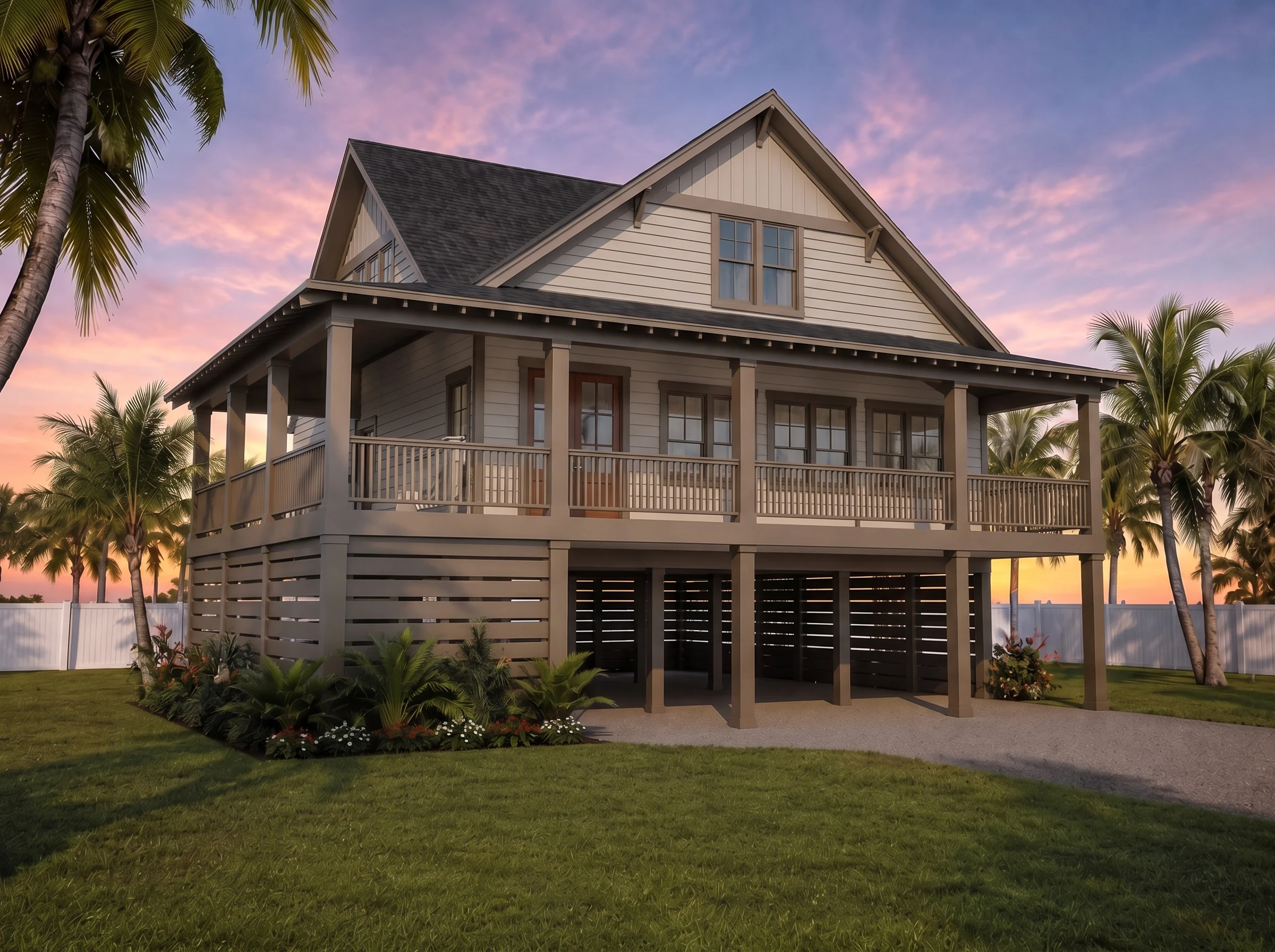 21-2391 HOUSE PLAN – Coastal Cottage Home Plan – 3-Bed, 2.5-Bath, 2,048 SF - Warm Natural, AI-generated exterior concept