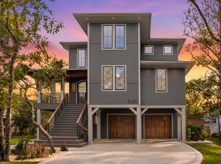 21-3503 HOUSE PLAN – Coastal Luxury Home Plan – 5-Bed, 4.5-Bath, 3,001 SF - Modern Dark, AI-generated exterior concept