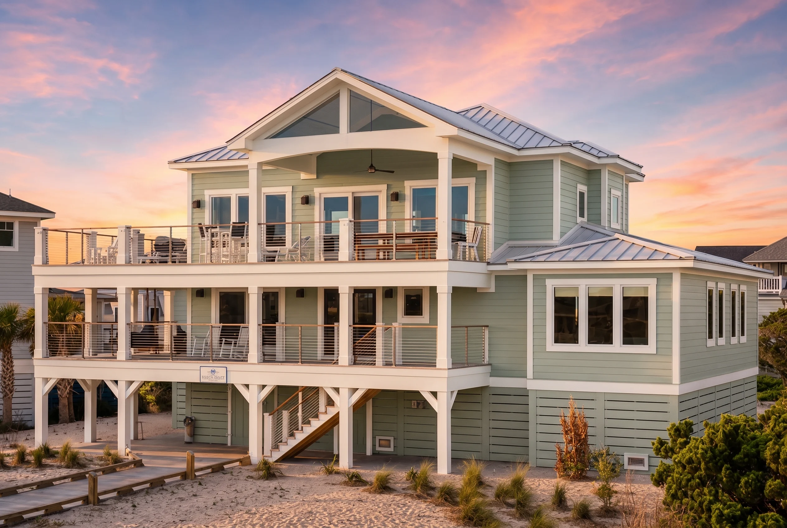 21-3467 HOUSE PLAN – Coastal Farmhouse Home Plan – 4-Bed, 4.5-Bath, 2,886 SF - Modern Brick, AI-generated exterior concept