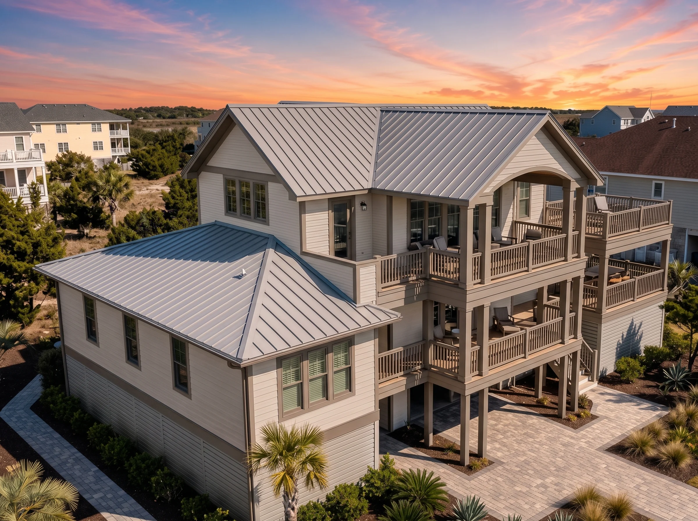 21-2262 HOUSE PLAN – Coastal Farmhouse Home Plan – 3-Bed, 3.5-Bath, 2,960 SF - Warm Natural, AI-generated exterior concept