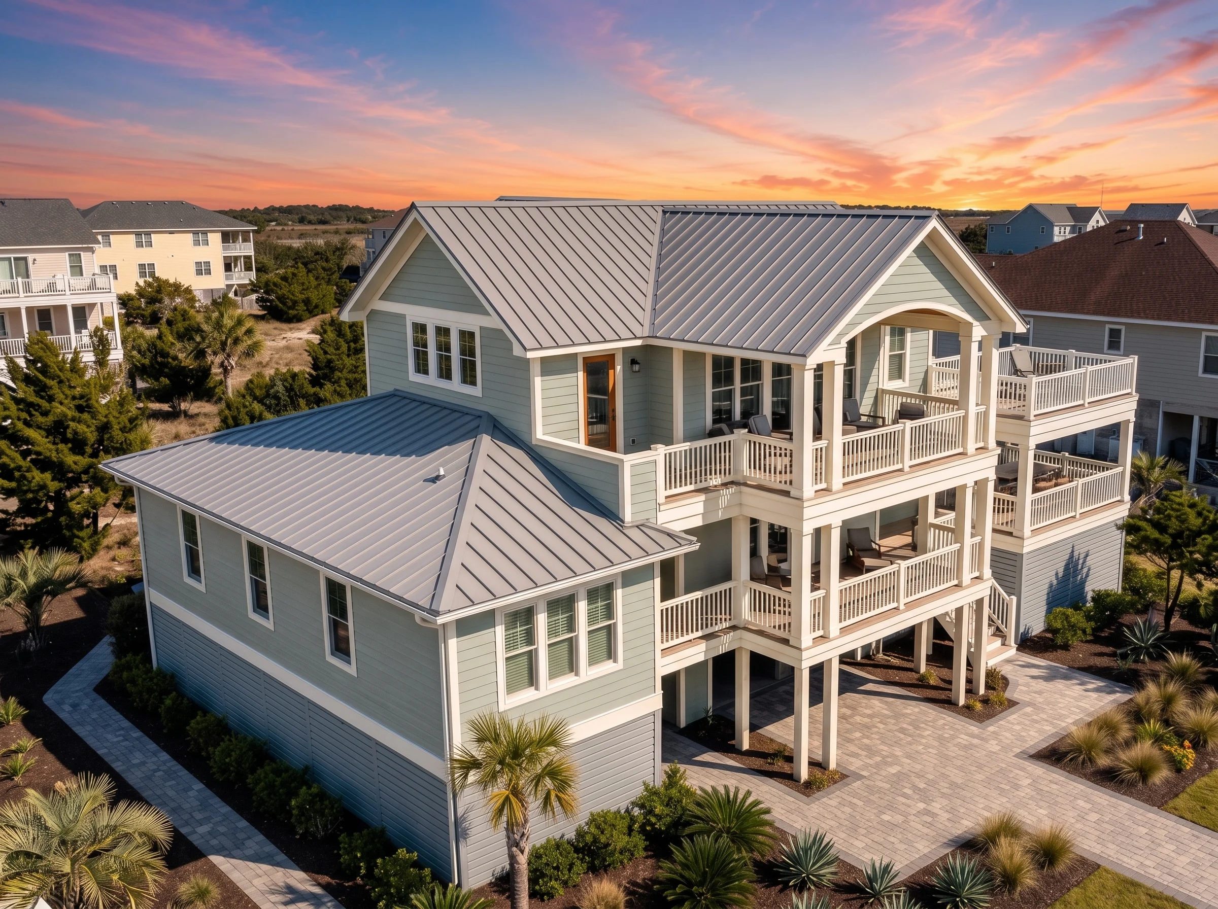21-2262 HOUSE PLAN – Coastal Farmhouse Home Plan – 3-Bed, 3.5-Bath, 2,960 SF - Modern Brick, AI-generated exterior concept