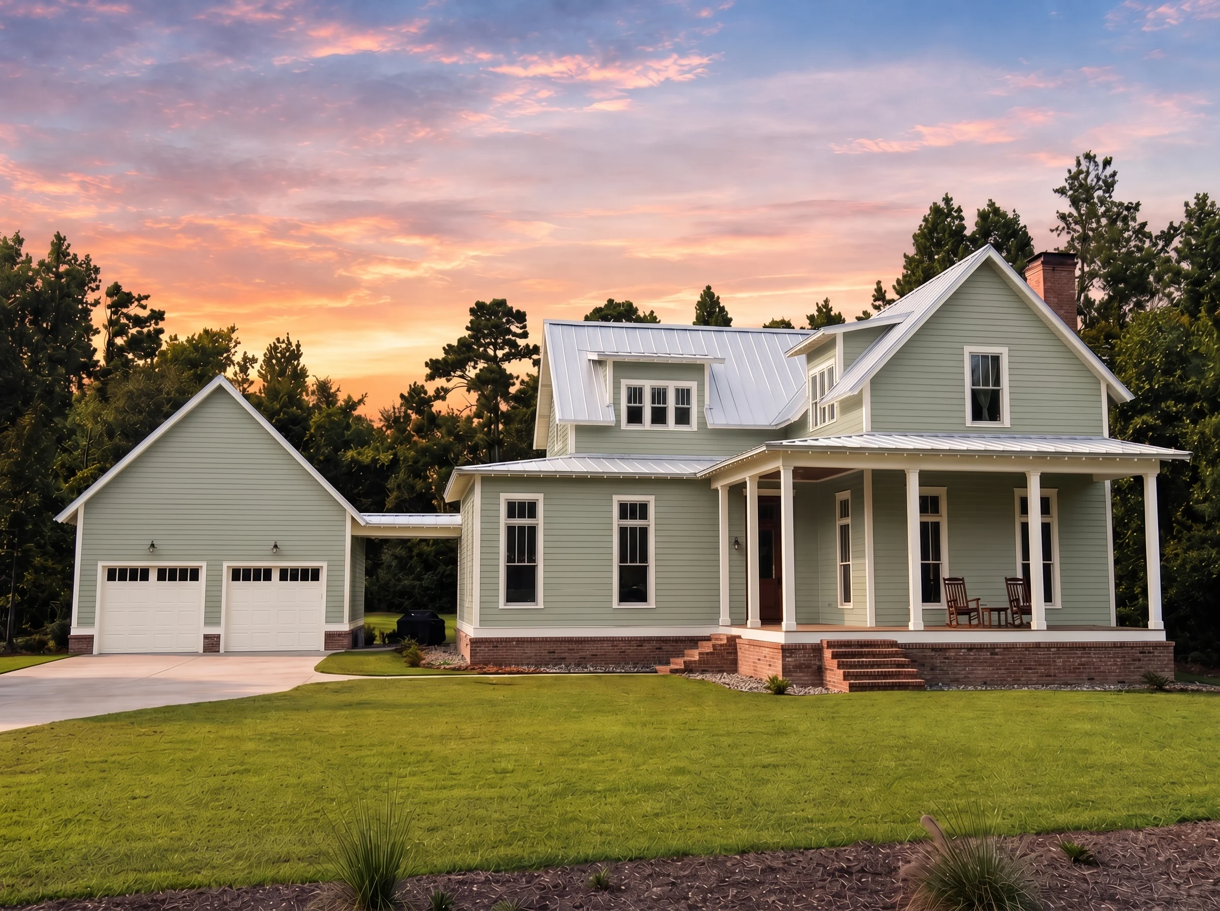 21-2514 HOUSE PLAN – Modern Farmhouse Home Plan – 3-Bed, 3.5-Bath, 2,964 SF - Modern Brick, AI-generated exterior concept