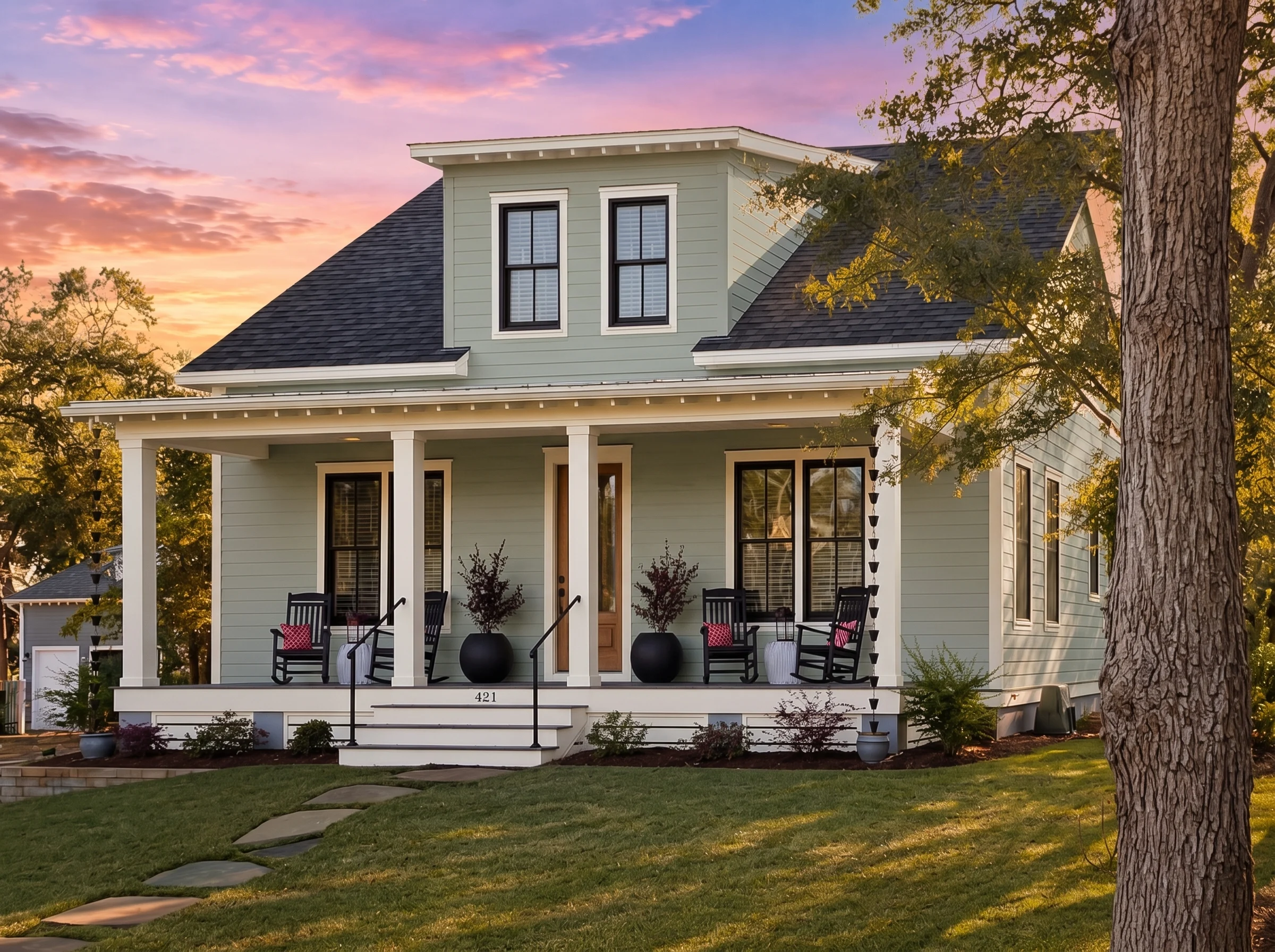 21-3482 HOUSE PLAN – Cottage Home Plan – 3-Bed, 2.5-Bath, 2,184 SF - Modern Brick, AI-generated exterior concept