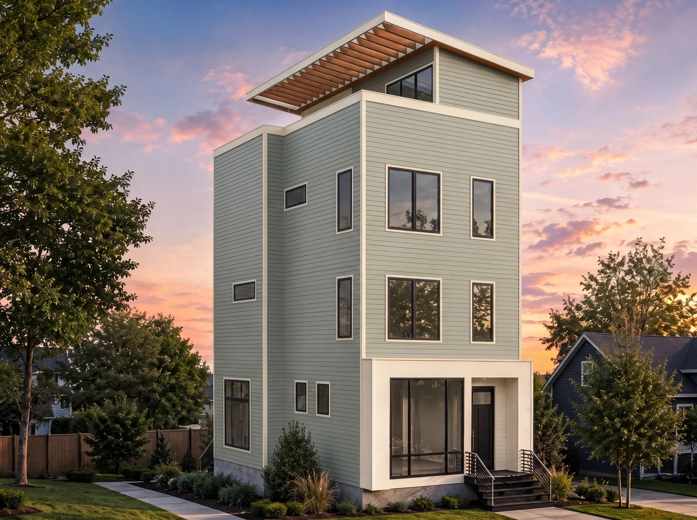 21-3153 HOUSE PLAN – Contemporary Home Plan – 3-Bed, 2.5-Bath, 2,295 SF - Modern Brick, AI-generated exterior concept