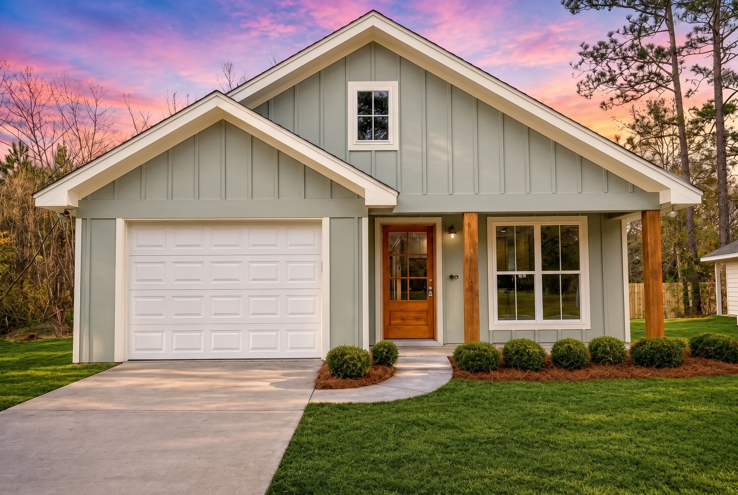 21-2238 HOUSE PLAN – Cottage Home Plan – 2-Bed, 2-Bath, 1,292 SF - Modern Brick, AI-generated exterior concept