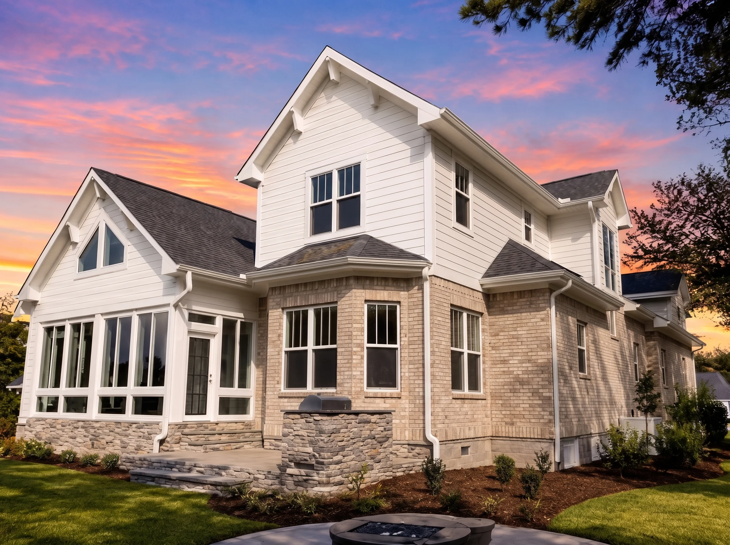 21-2789 HOUSE PLAN – Modern Farmhouse Home Plan – 3-Bed, 4-Bath, 3,325 SF - Natural Brick, AI-generated exterior concept