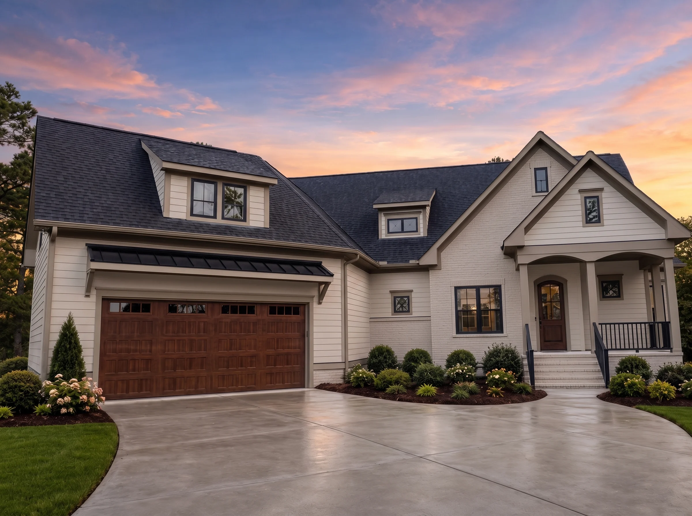 21-2613 HOUSE PLAN – Modern Farmhouse Home Plan – 2-Bed, 3-Bath, 2,565 SF - Mushroom Taupe, AI-generated exterior concept