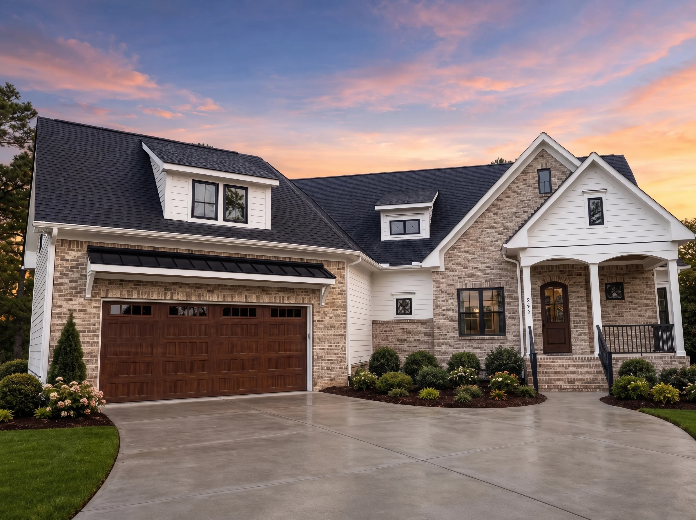 21-2613 HOUSE PLAN – Modern Farmhouse Home Plan – 2-Bed, 3-Bath, 2,565 SF - Natural Brick, AI-generated exterior concept