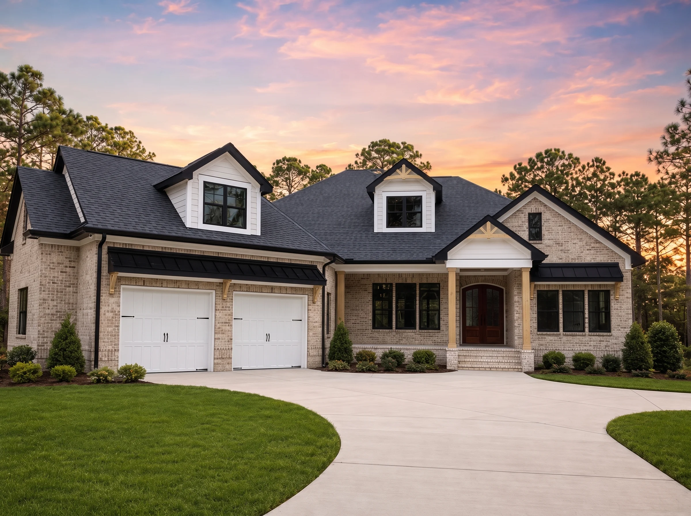 21-3311 HOUSE PLAN – Modern Farmhouse/Craftsman Home Plan – 4-Bed, 3-Bath, 2,905 SF - Natural Brick, AI-generated exterior concept