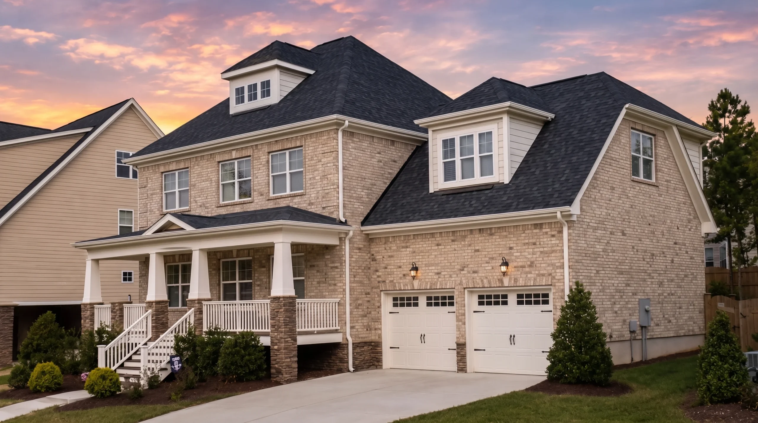 11-1643 HOUSE PLAN – Craftsman Home Plan – 4-Bed, 4-Bath, 3,499 SF - Natural Brick, AI-generated exterior concept