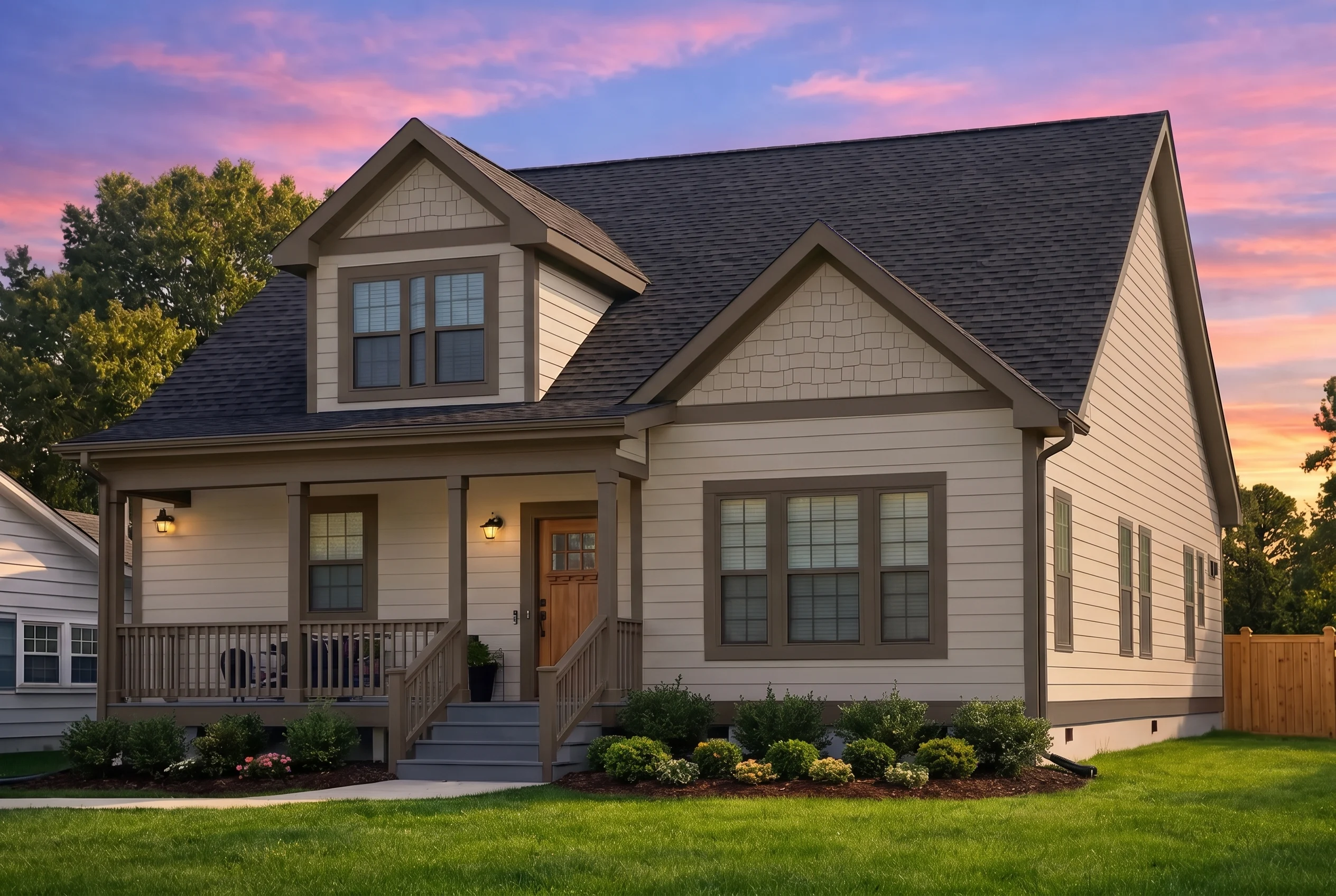 Plan  19-1448 – Morgan Retreat |  Cape Cod – 3-Bed, 2.5-Bath, 1,654 SF - Mushroom Taupe, AI-generated exterior concept