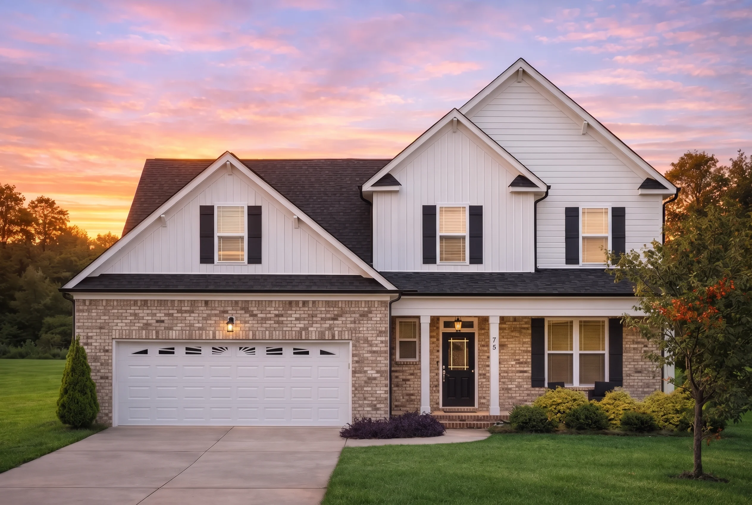 Plan  19-2174 – Smith Place |  Traditional – 4-Bed, 3-Bath, 2,821 SF - Natural Brick, AI-generated exterior concept