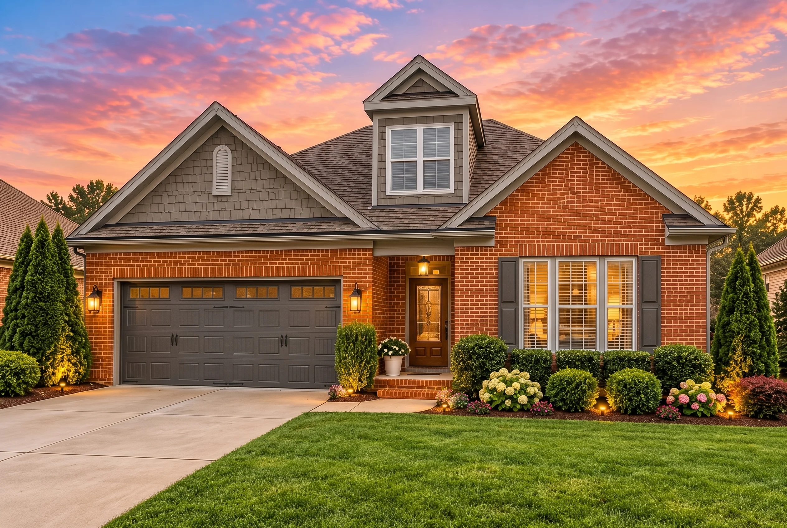 Plan  12-1048 – Cypress Valley Cabin  | Traditional Ranch – 4-Bed, 3-Bath, 2,935 SF - Warm Charcoal, AI-generated exterior concept