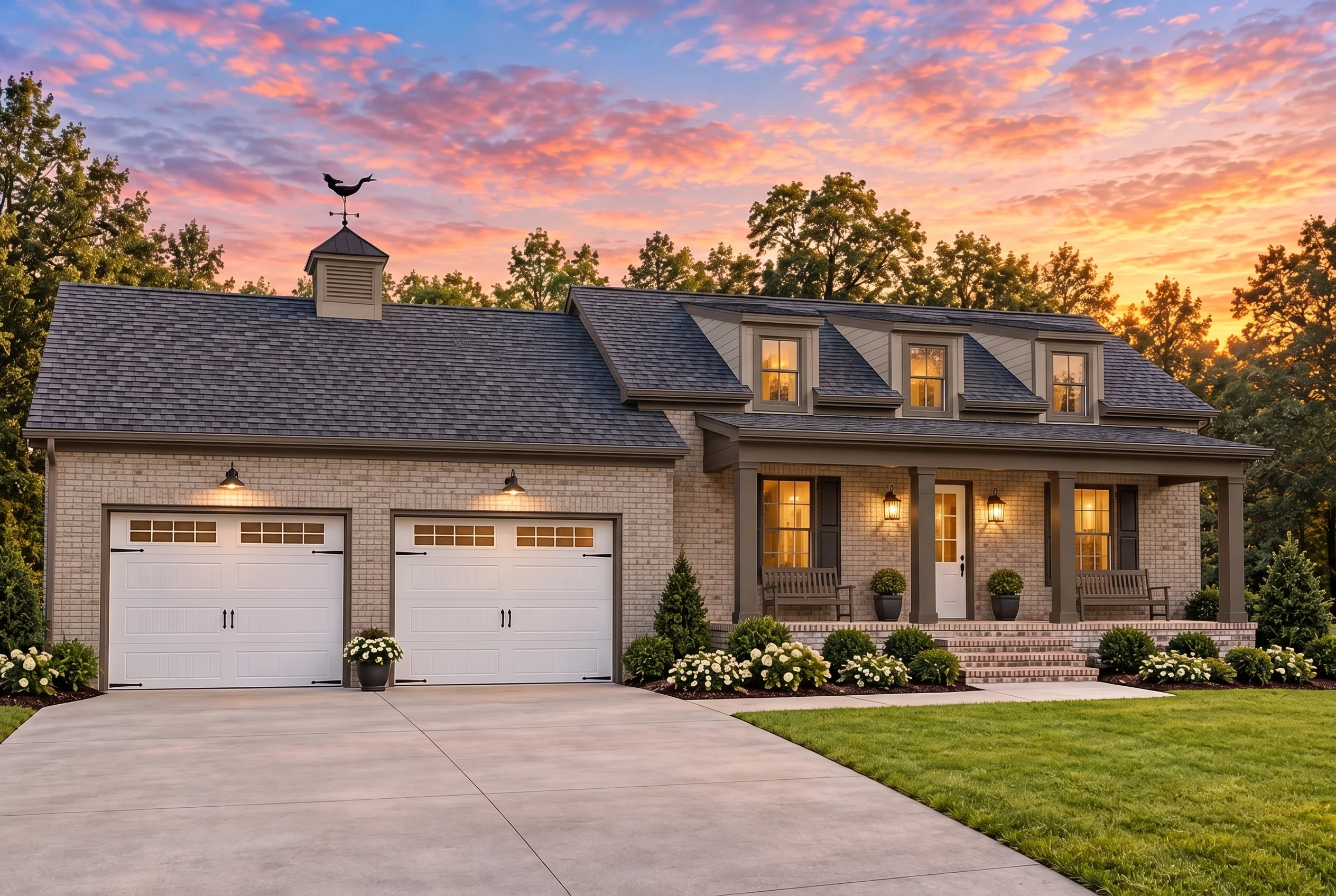 Plan  17-1946 – The Bell Manor |  Cape Cod – 3-Bed, 3-Bath, 1,879 SF - Mushroom Taupe, AI-generated exterior concept