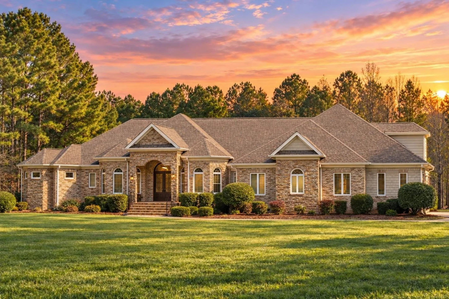 11-1967 HOUSE PLAN – Classic Suburban Home Plan – 4-Bed, 3.5-Bath, 6,675 SF - Modern Brick, AI-generated exterior concept