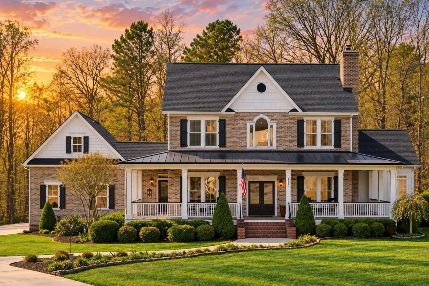 11-1844 HOUSE PLAN – Classical Southern Home Plan – 3-Bed, 3.5-Bath, 3,114 SF - Modern Brick, AI-generated exterior concept