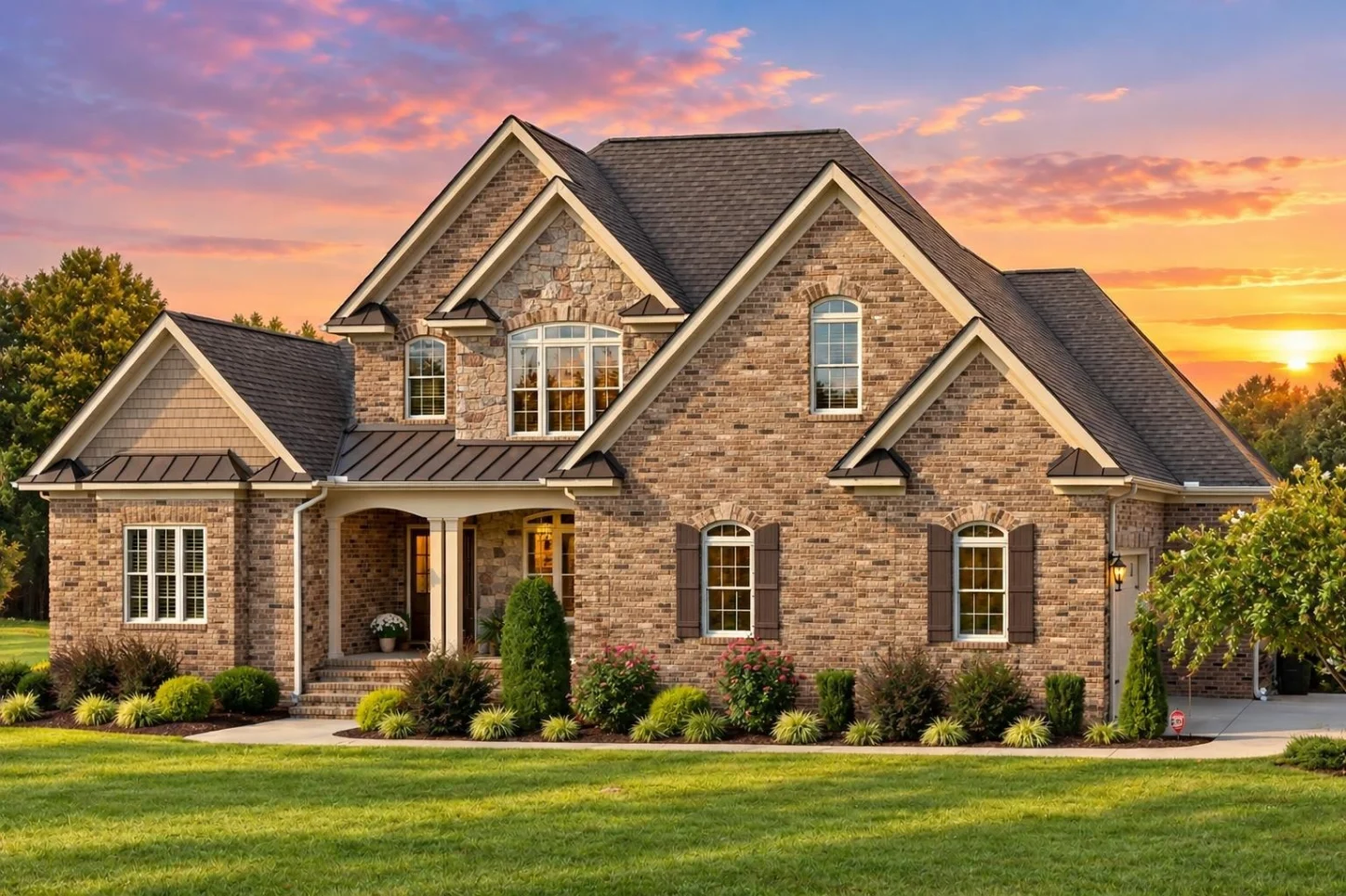 11-1785 HOUSE PLAN – Modern Craftsman Home Plan – 4-Bed, 3-Bath, 2,977 SF - Modern Brick, AI-generated exterior concept