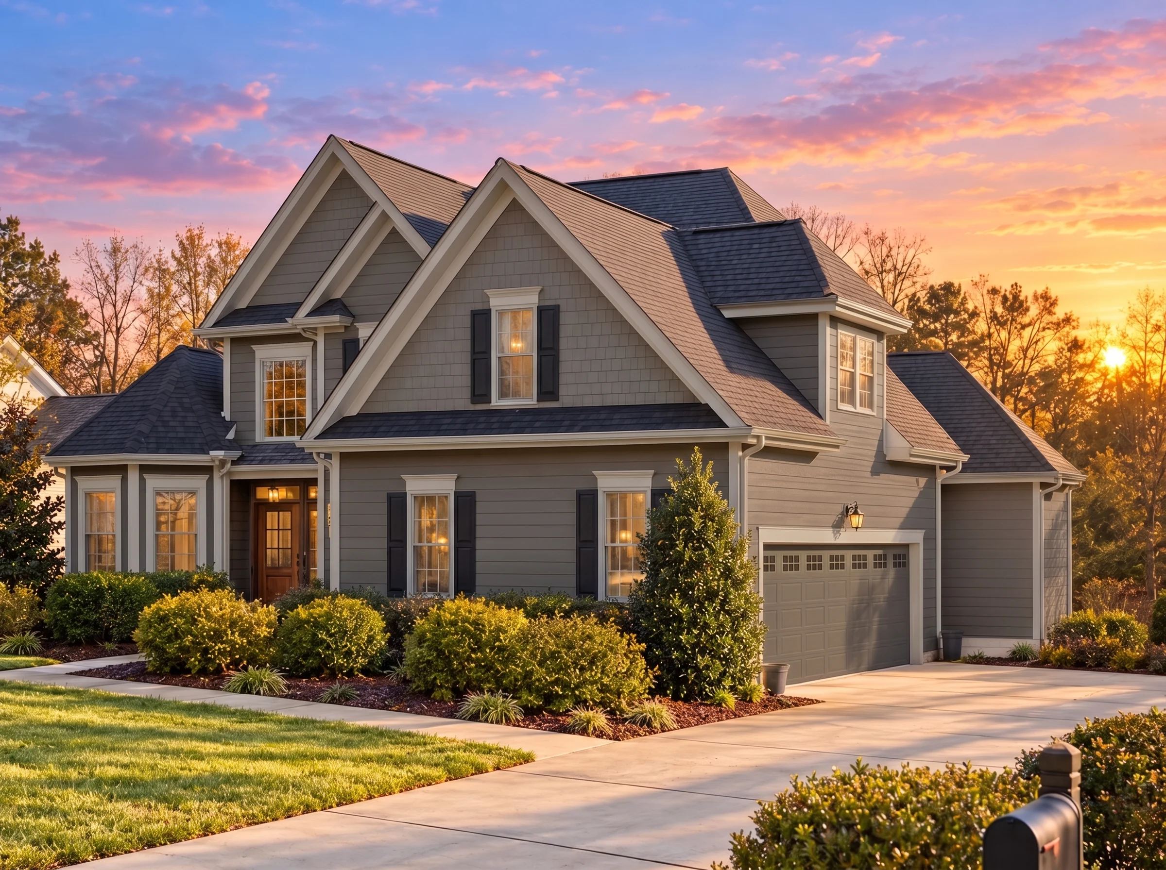 14-1002 HOUSE PLAN – Modern Craftsman Home Plan – 5-Bed, 4-Bath, 3,814 SF - Warm Charcoal, AI-generated exterior concept