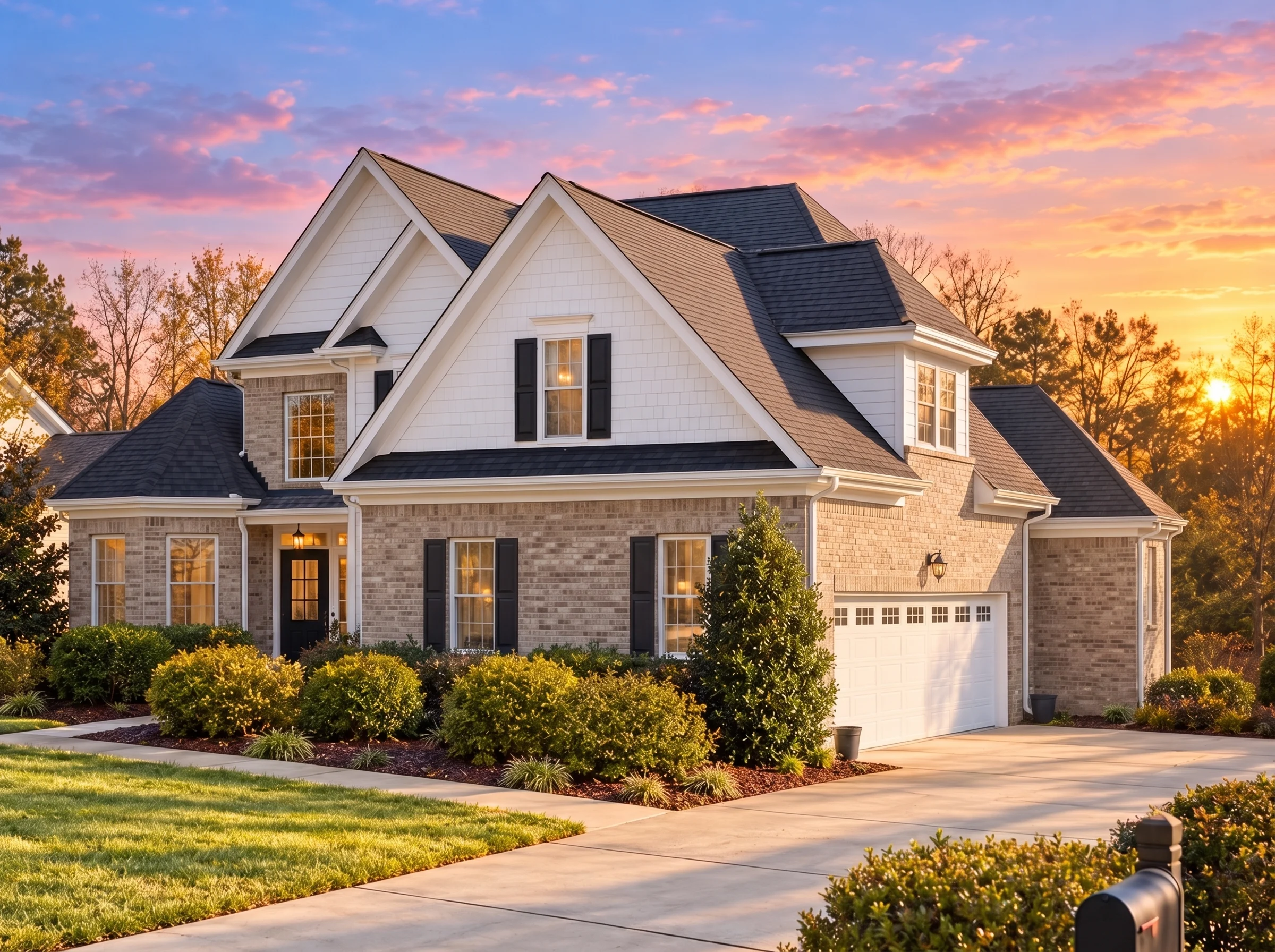 14-1002 HOUSE PLAN – Modern Craftsman Home Plan – 5-Bed, 4-Bath, 3,814 SF - Natural Brick, AI-generated exterior concept