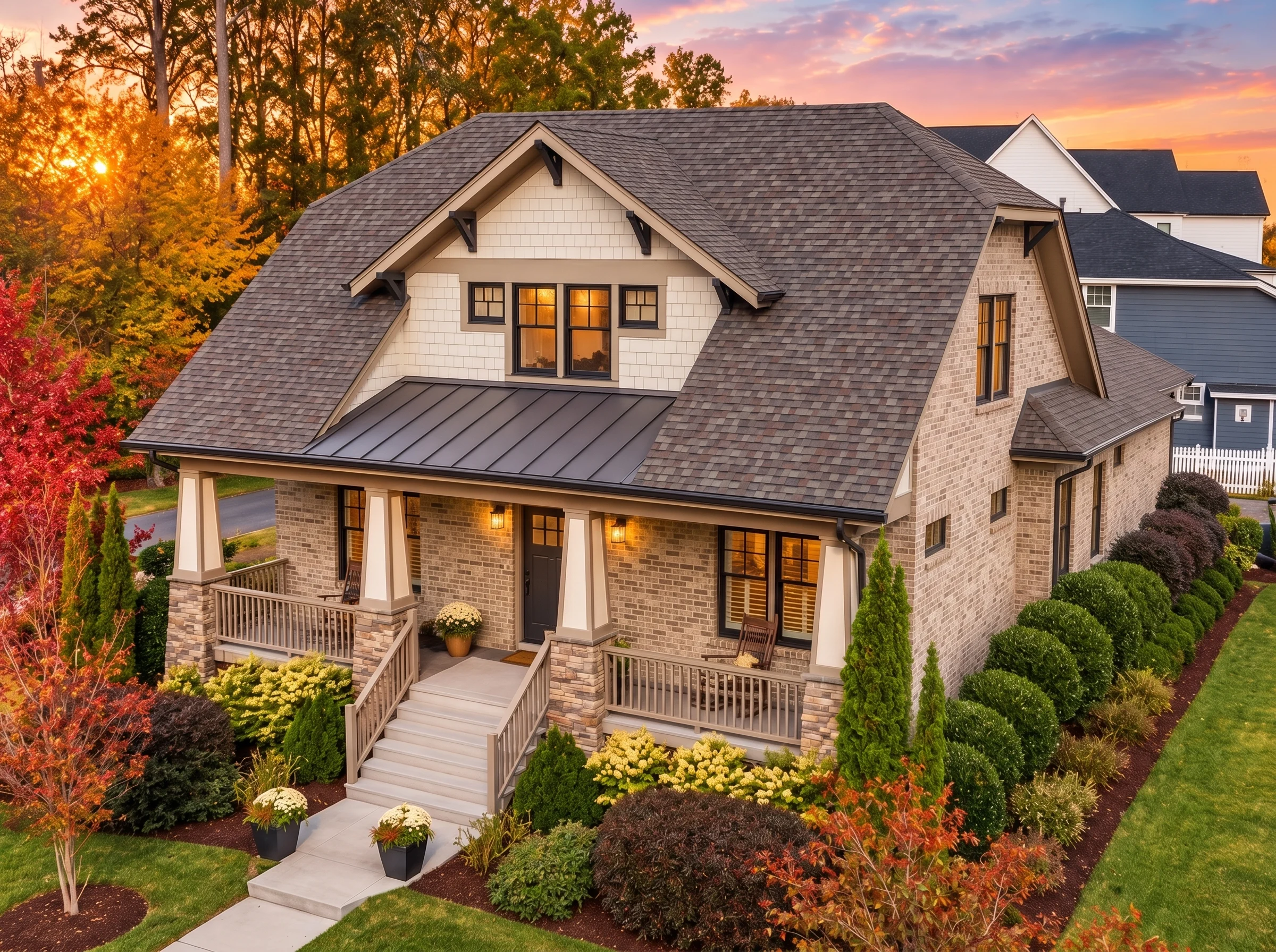 14-1722 HOUSE PLAN – Traditional Craftsman Home Plan – 3-Bed, 2.5-Bath, 2,780 SF - Natural Brick, AI-generated exterior concept