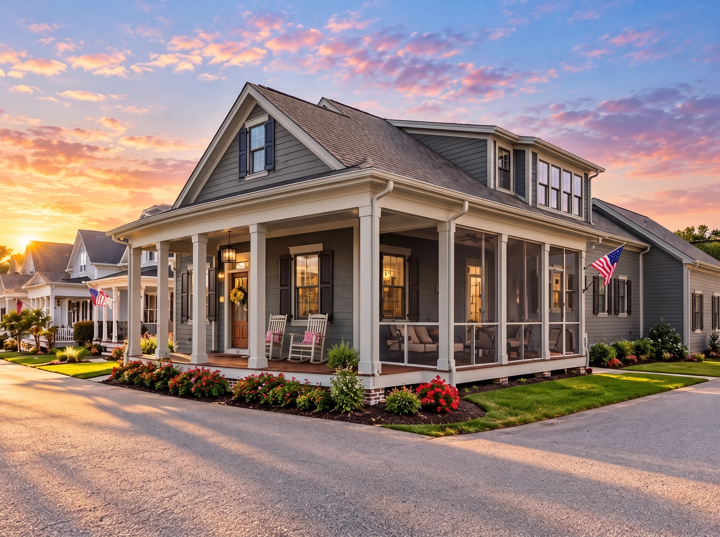 14-1864 HOUSE PLAN – Low Country Home Plan – 3-Bed, 3-Bath, 2,706 SF - Warm Charcoal, AI-generated exterior concept