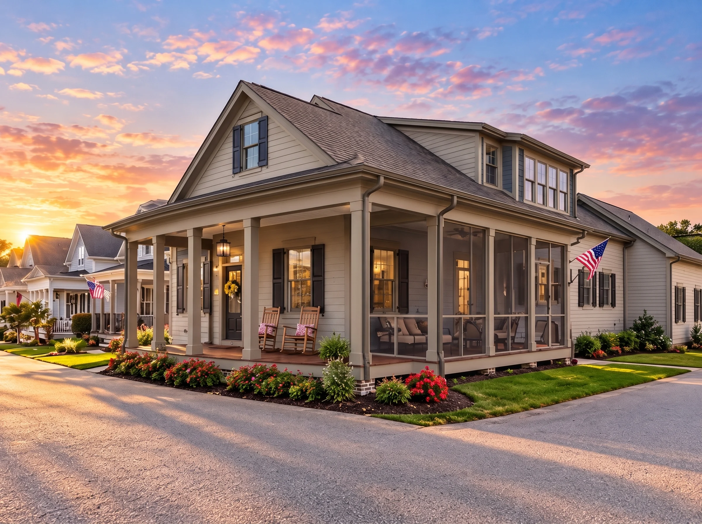 14-1864 HOUSE PLAN – Low Country Home Plan – 3-Bed, 3-Bath, 2,706 SF - Mushroom Taupe, AI-generated exterior concept