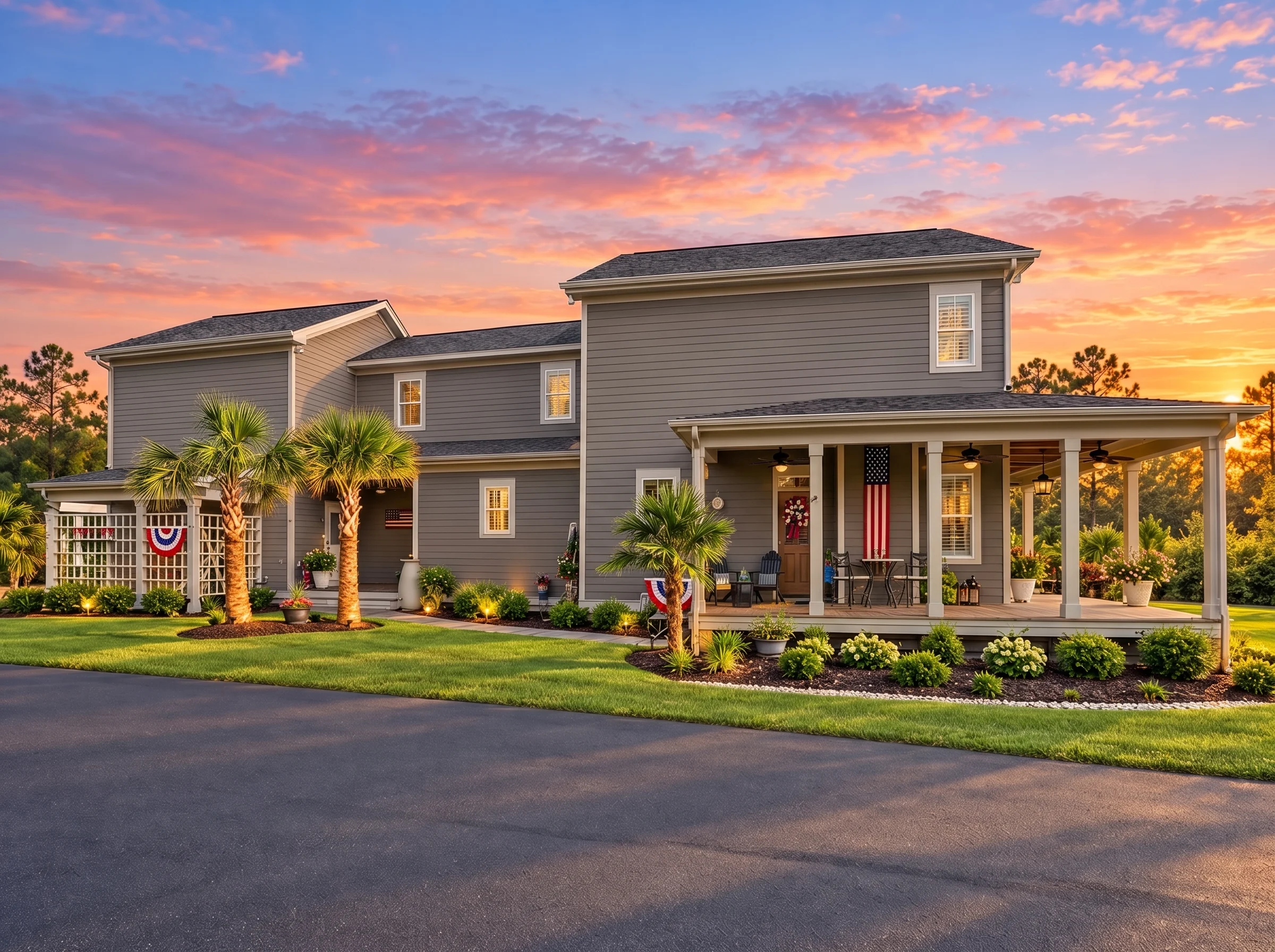 14-2050 HOUSE PLAN – Low Country Home Plan – 3-Bed, 2.5-Bath, 2,448 SF - Warm Charcoal, AI-generated exterior concept