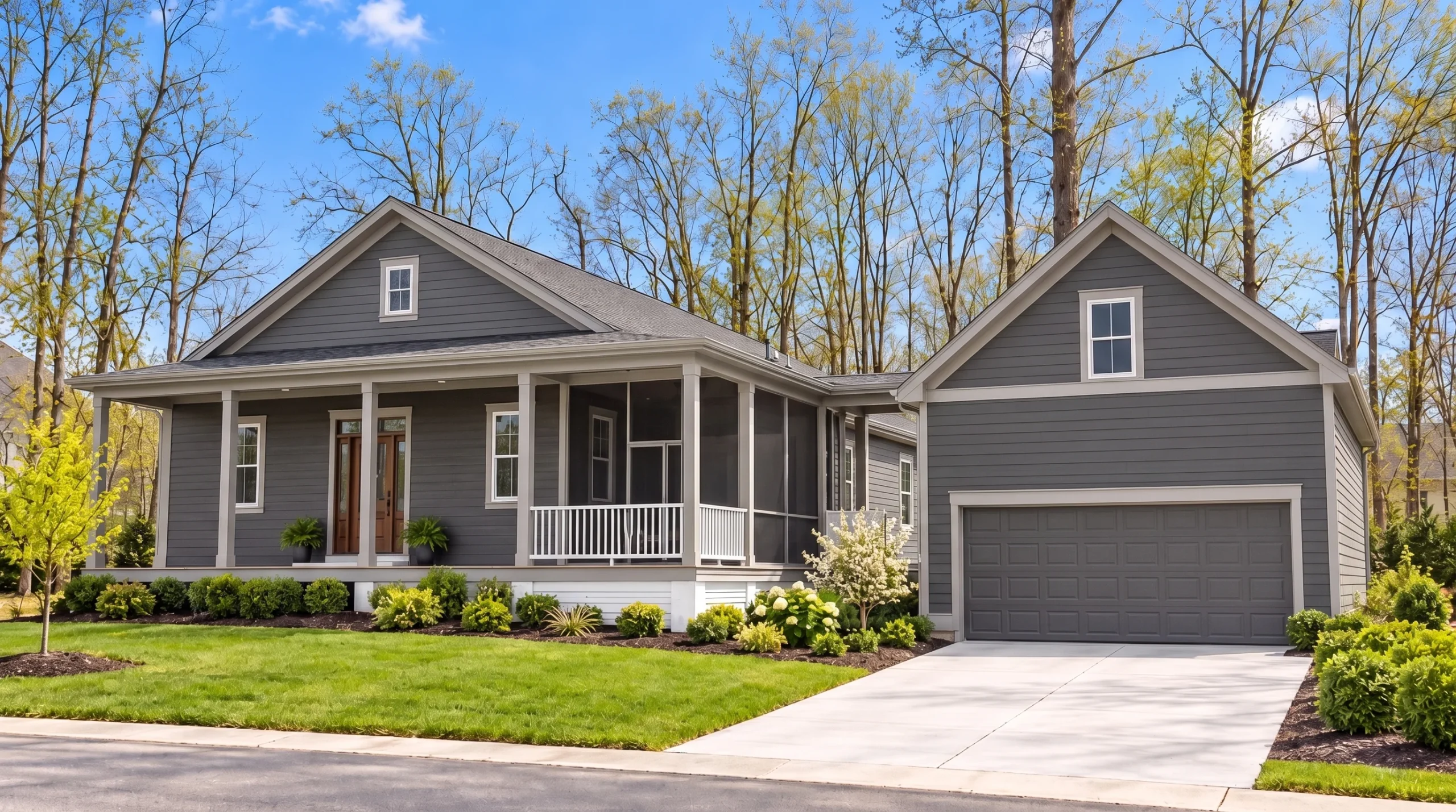 15-1728 HOUSE PLAN – Modern Farmhouse Home Plan – 3-Bed, 2-Bath, 1,875 SF - Warm Charcoal, AI-generated exterior concept