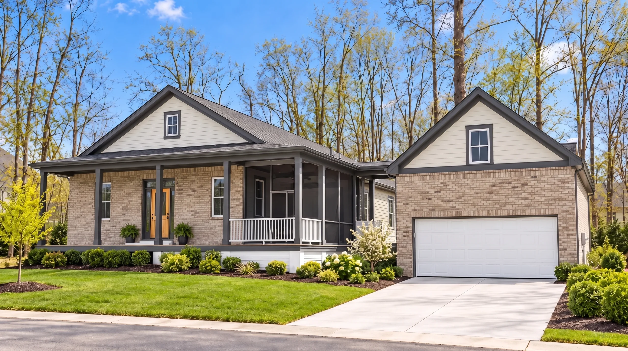 15-1728 HOUSE PLAN – Modern Farmhouse Home Plan – 3-Bed, 2-Bath, 1,875 SF - Natural Brick, AI-generated exterior concept