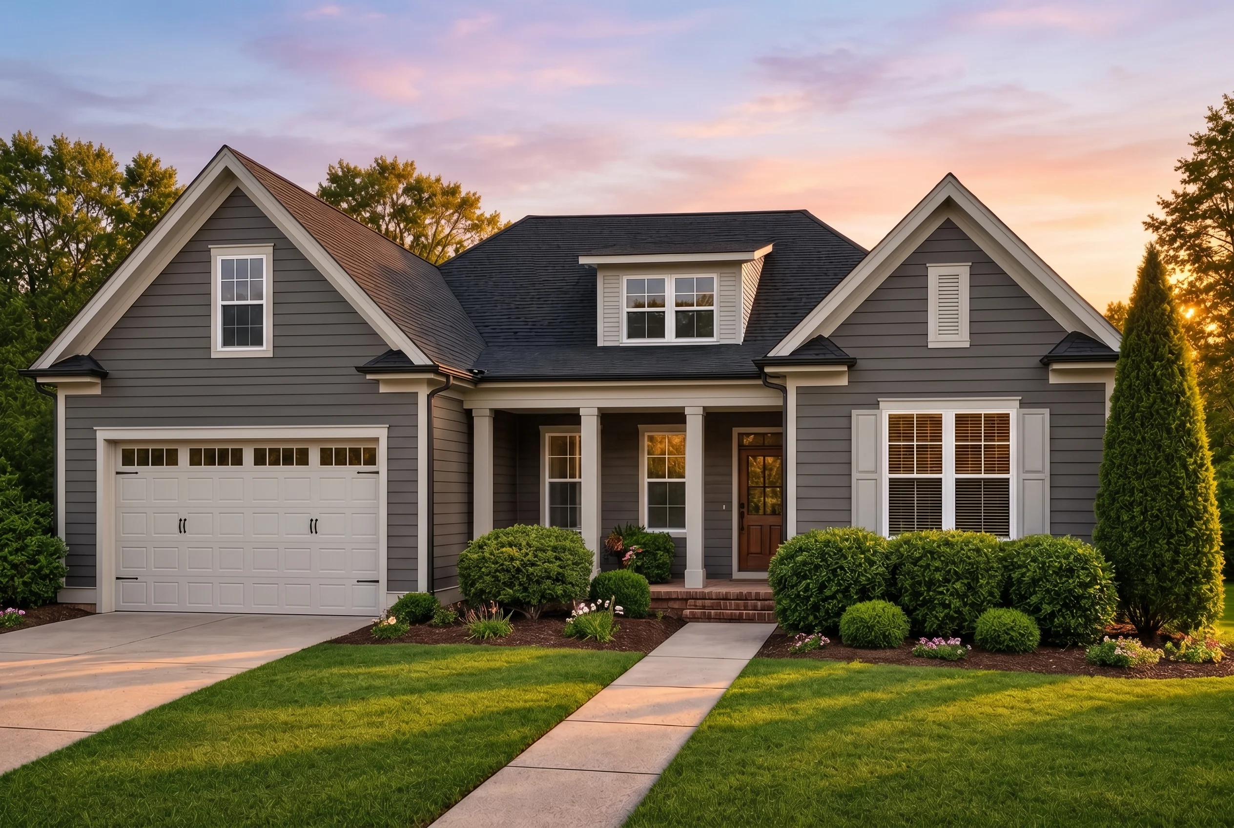 Plan  11-1817 – Aster Run Haven |  Traditional Craftsman – 3-Bed, 3-Bath, 2,664 SF - Warm Charcoal, AI-generated exterior concept