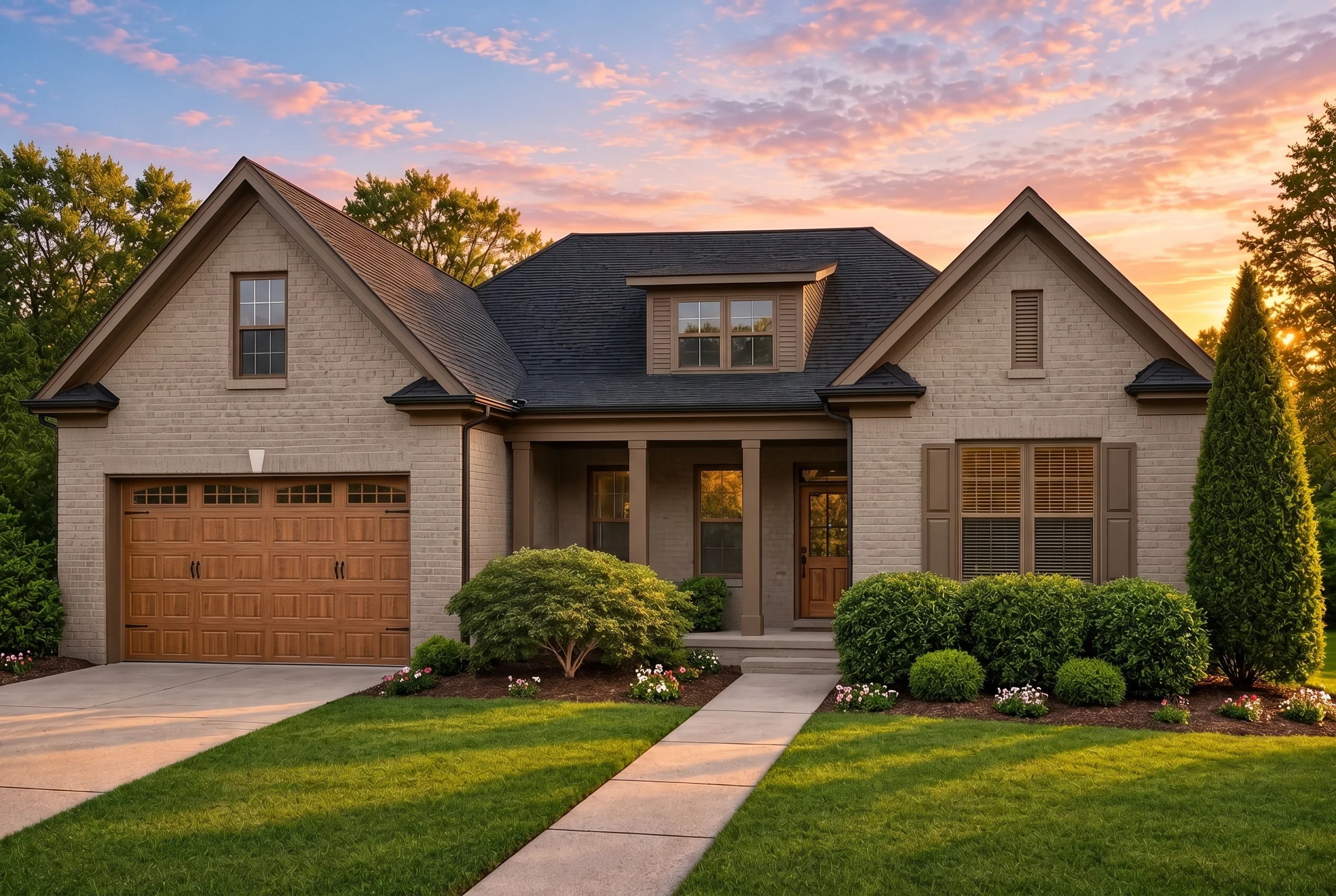 Plan  11-1817 – Aster Run Haven |  Traditional Craftsman – 3-Bed, 3-Bath, 2,664 SF - Mushroom Taupe, AI-generated exterior concept