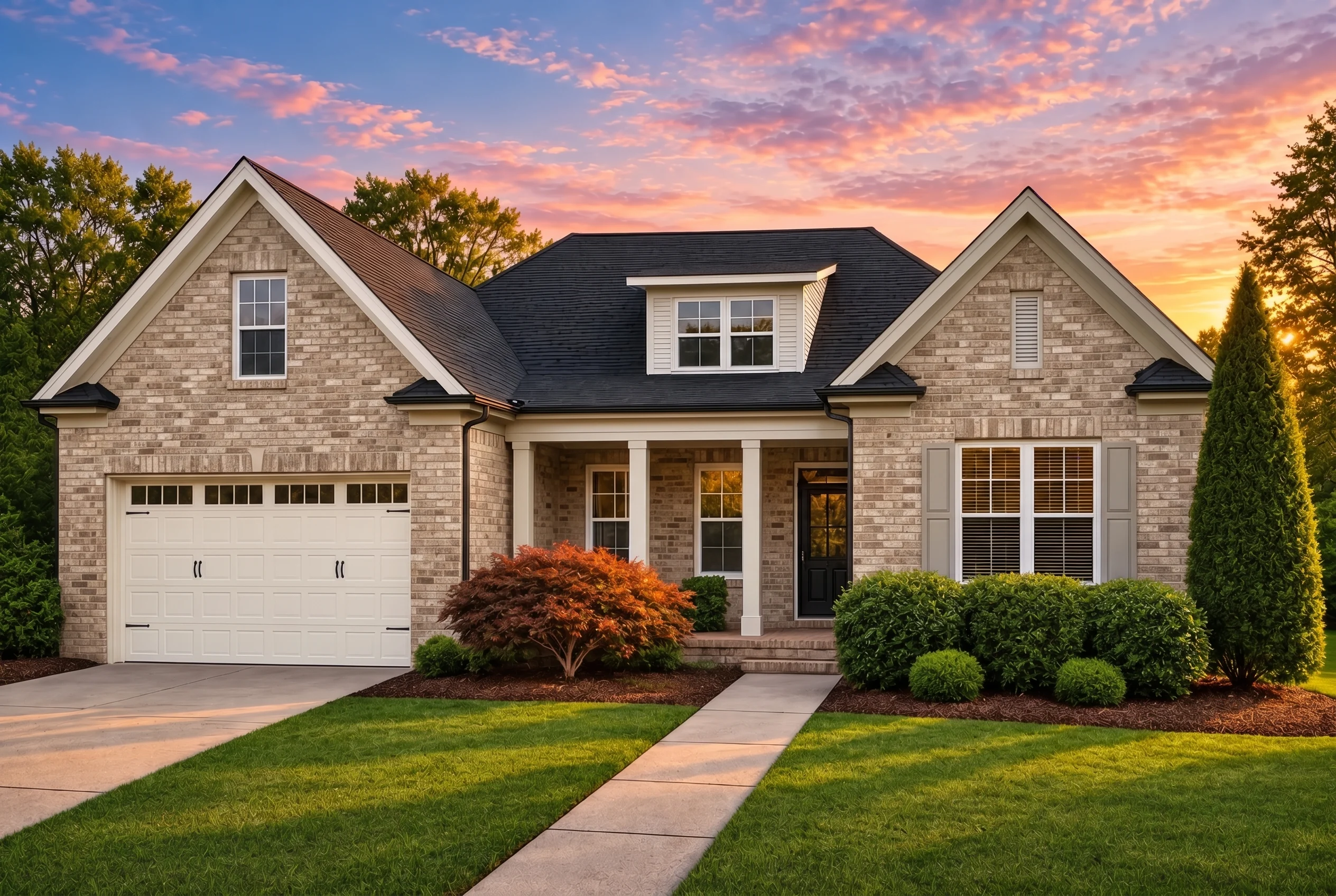 Plan  11-1817 – Aster Run Haven |  Traditional Craftsman – 3-Bed, 3-Bath, 2,664 SF - Natural Brick, AI-generated exterior concept