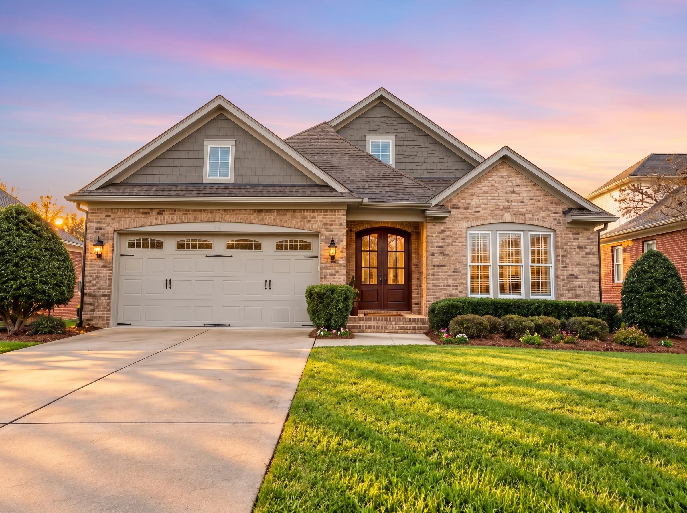 Plan  12-1046 – Aster Garden Haven |  Traditional – 5-Bed, 3-Bath, 3,059 SF - Warm Charcoal, AI-generated exterior concept