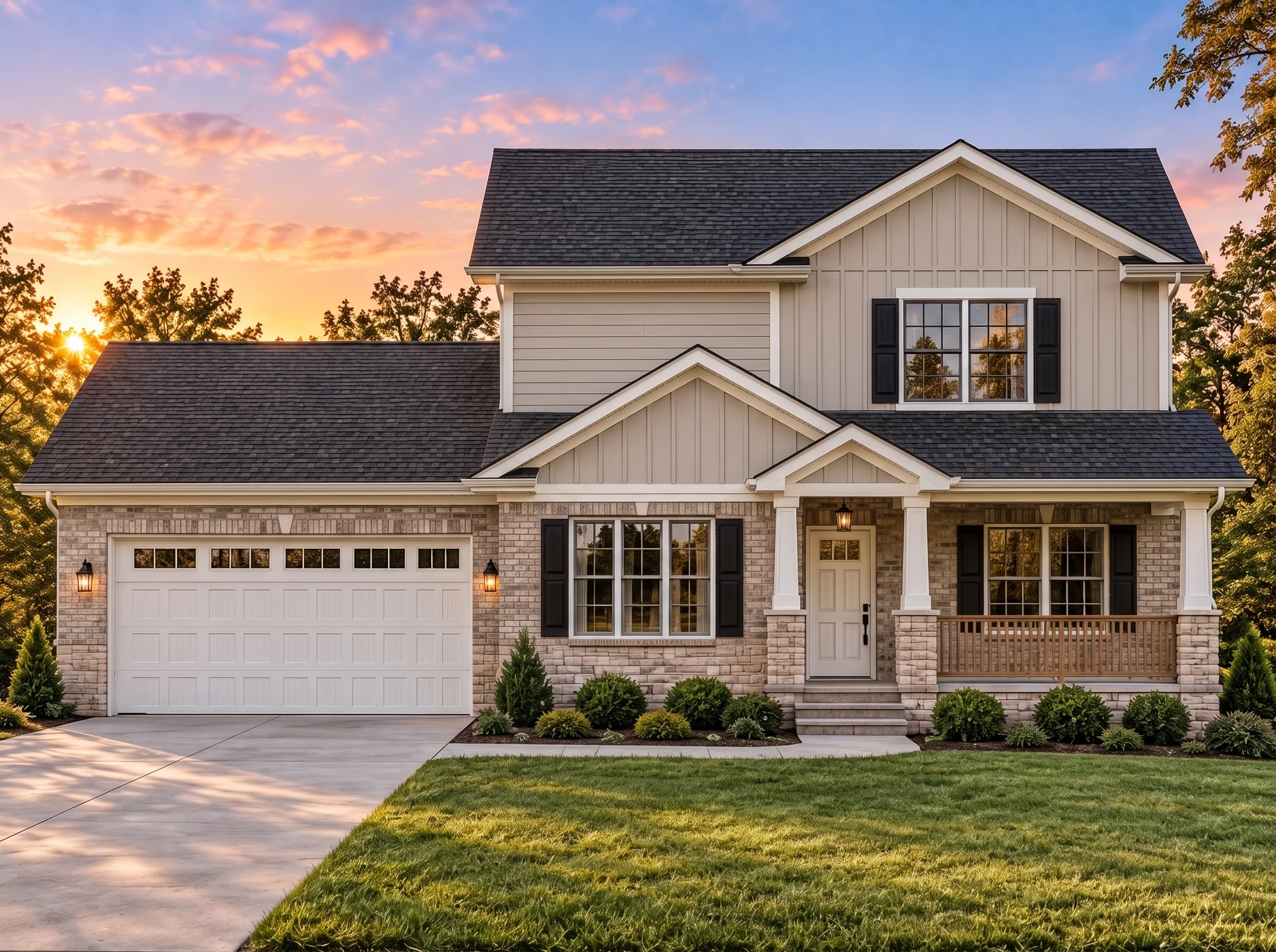 Plan  11-2000 – Cedar Creek Manor |  Traditional – 4-Bed, 2-Bath, 1,686 SF - Natural Brick, AI-generated exterior concept