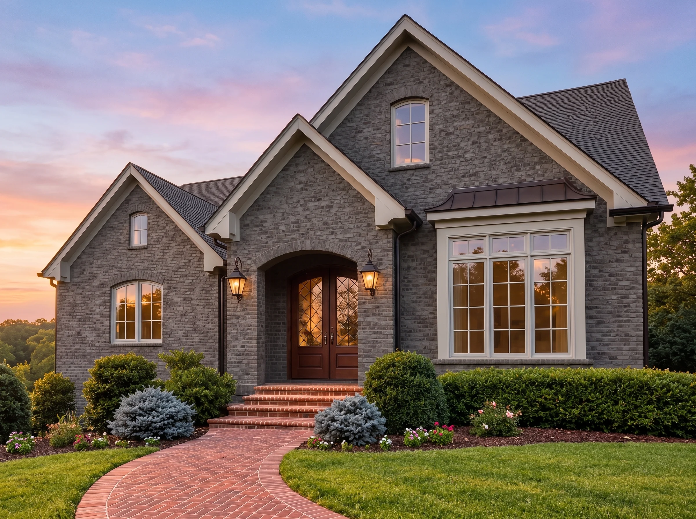 Plan  12-2022 – Alder Cove Manor |  Traditional – 5-Bed, 5-Bath, 4,007 SF - Warm Charcoal, AI-generated exterior concept
