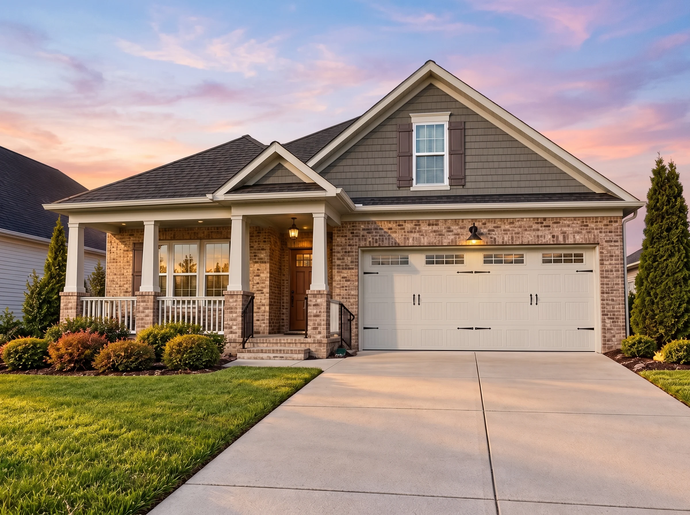 Plan  12-2210 – The Empire |  Craftsman – 4-Bed, 3-Bath, 2,494 SF - Warm Charcoal, AI-generated exterior concept