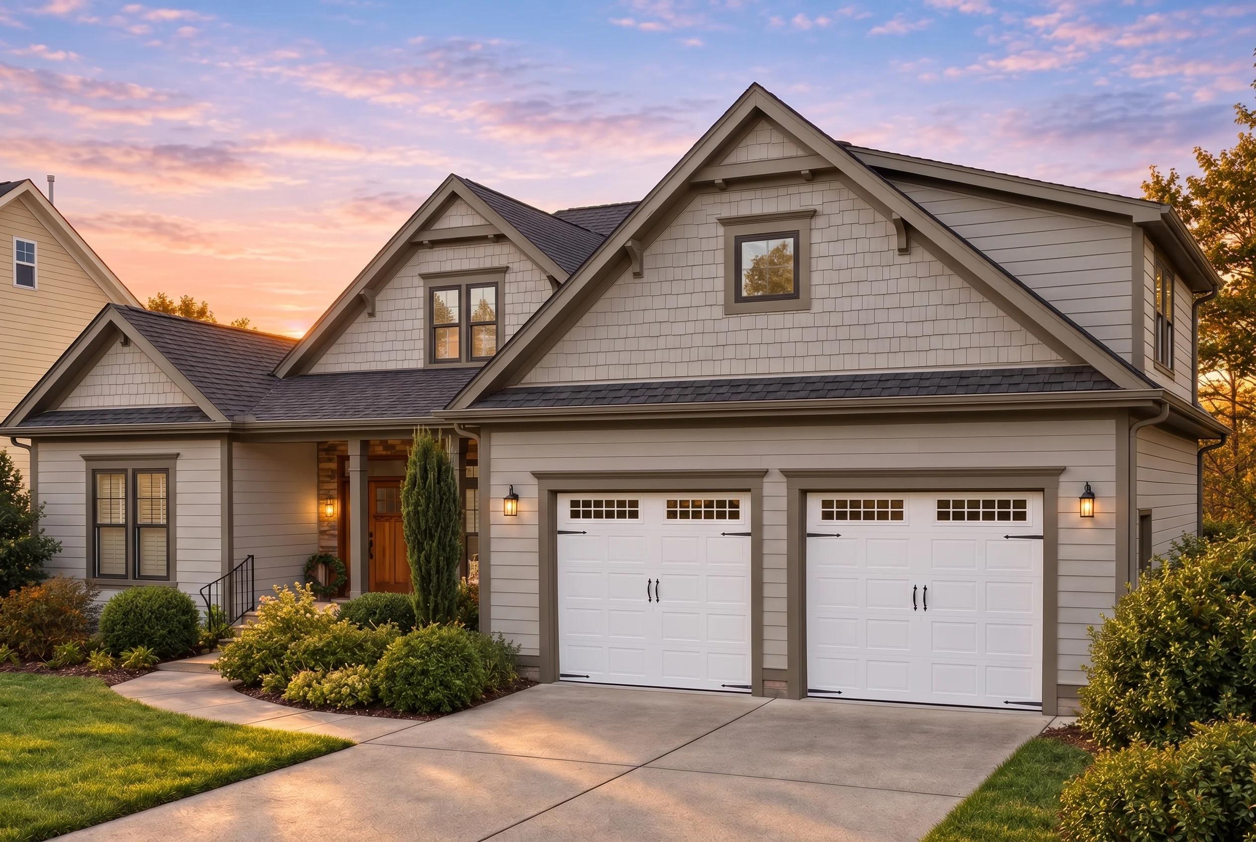 Plan  12-2289 – Auburn Run Cottage |  Craftsman – 4-Bed, 3-Bath, 3,052 SF - Mushroom Taupe, AI-generated exterior concept