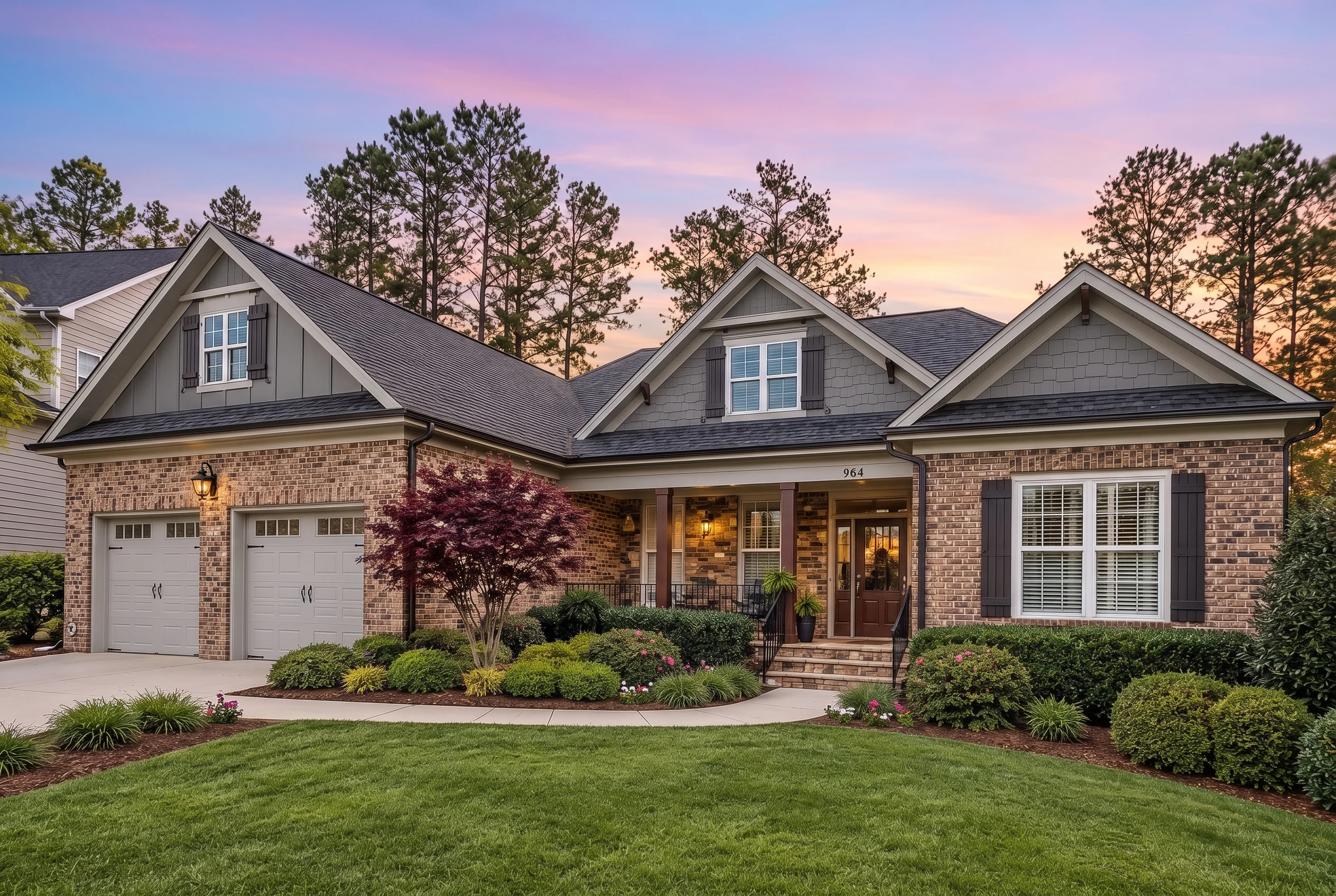 Plan  12-2462 – Auburn Meadow Cottage  | Traditional Craftsman – 4-Bed, 3-Bath, 3,087 SF - Warm Charcoal, AI-generated exterior concept