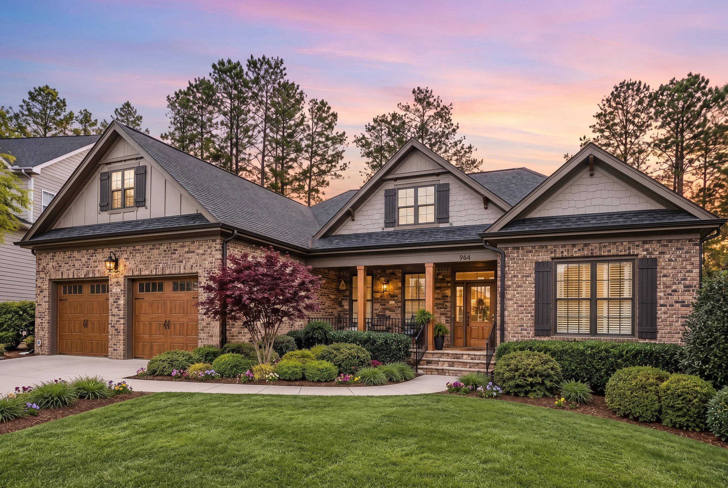 Plan  12-2462 – Auburn Meadow Cottage  | Traditional Craftsman – 4-Bed, 3-Bath, 3,087 SF - Mushroom Taupe, AI-generated exterior concept