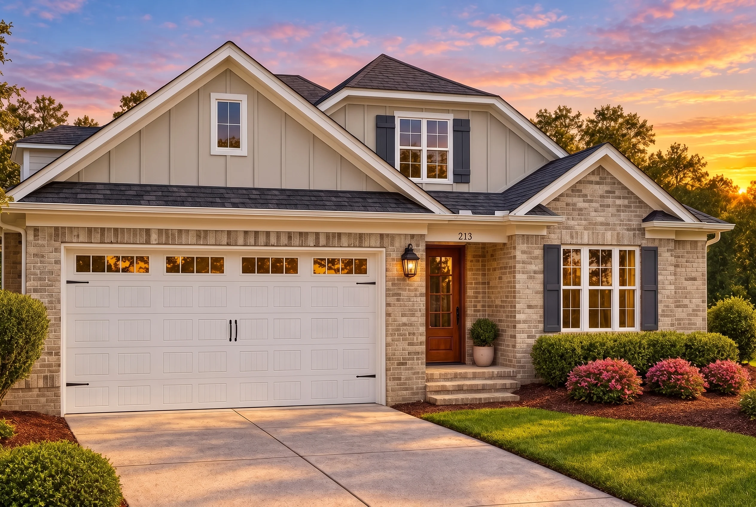 Plan  12-2304 – Green Power Home |  Traditional – 4-Bed, 3-Bath, 2,570 SF - Natural Brick, AI-generated exterior concept