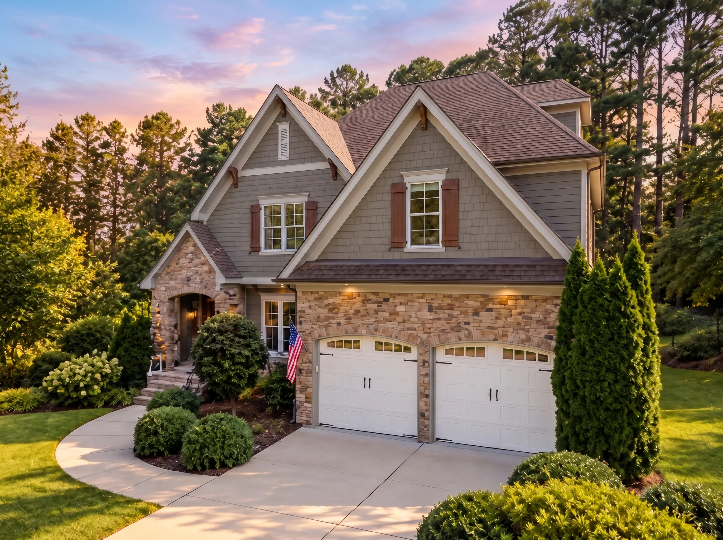 Plan  12-2930 – Vigor Retreat | New  American – 4-Bed, 4-Bath, 2,806 SF - Warm Charcoal, AI-generated exterior concept