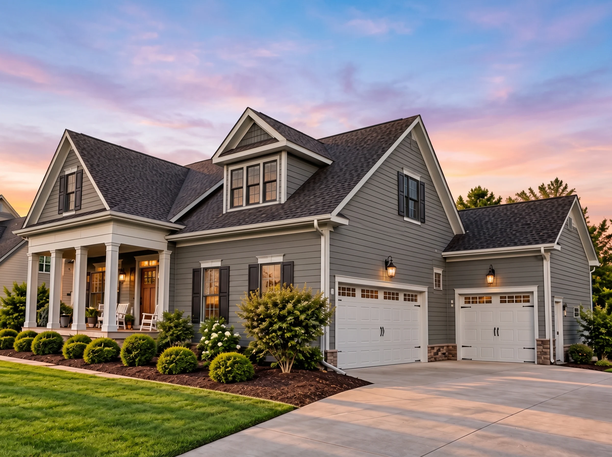 Plan  13-1237 – Abalone Manor | Cape  Cod – 4-Bed, 4-Bath, 3,343 SF - Warm Charcoal, AI-generated exterior concept
