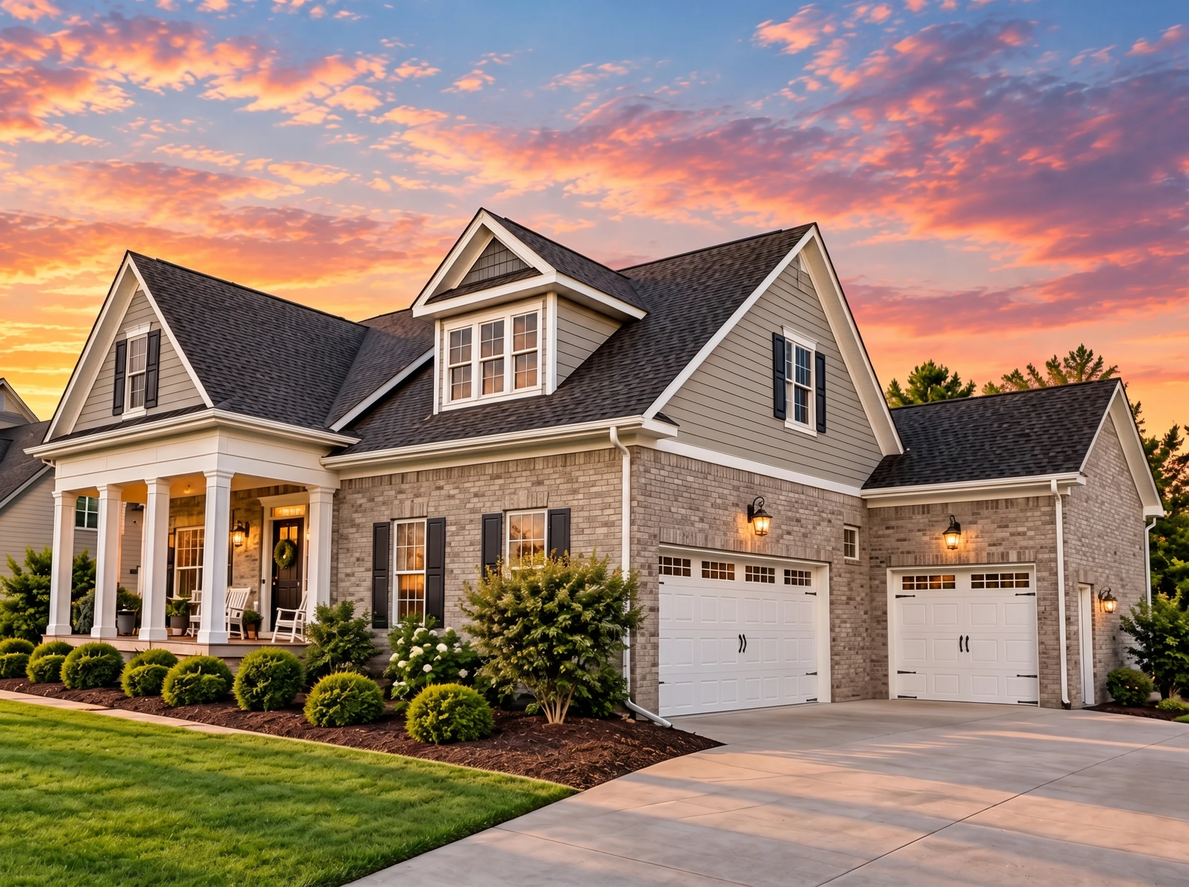 Plan  13-1237 – Abalone Manor | Cape  Cod – 4-Bed, 4-Bath, 3,343 SF - Natural Brick, AI-generated exterior concept