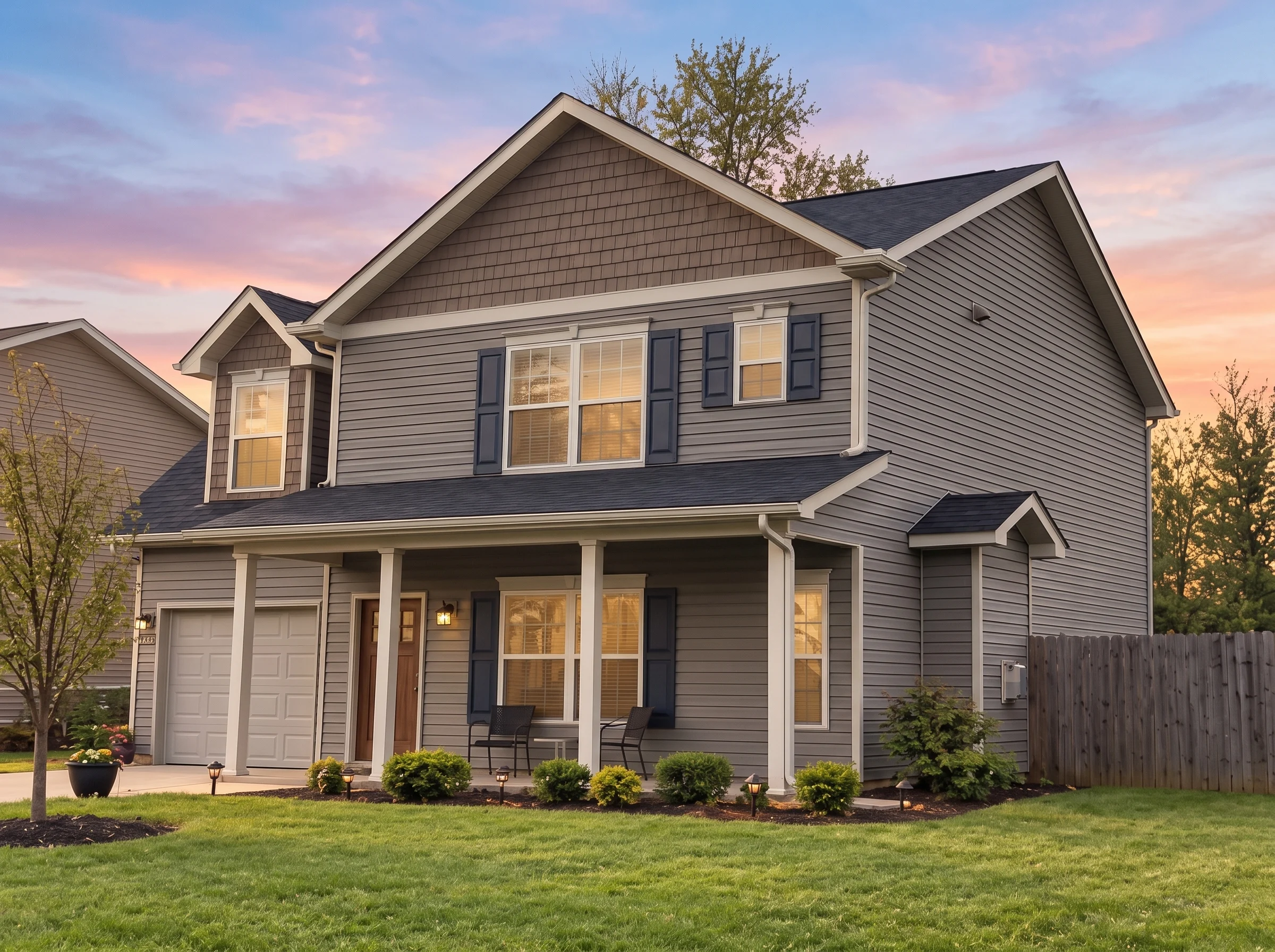 Plan  13-1206 – Ash Cove Cottage |  New American – 4-Bed, 2.5-Bath, 1,660 SF - Warm Charcoal, AI-generated exterior concept
