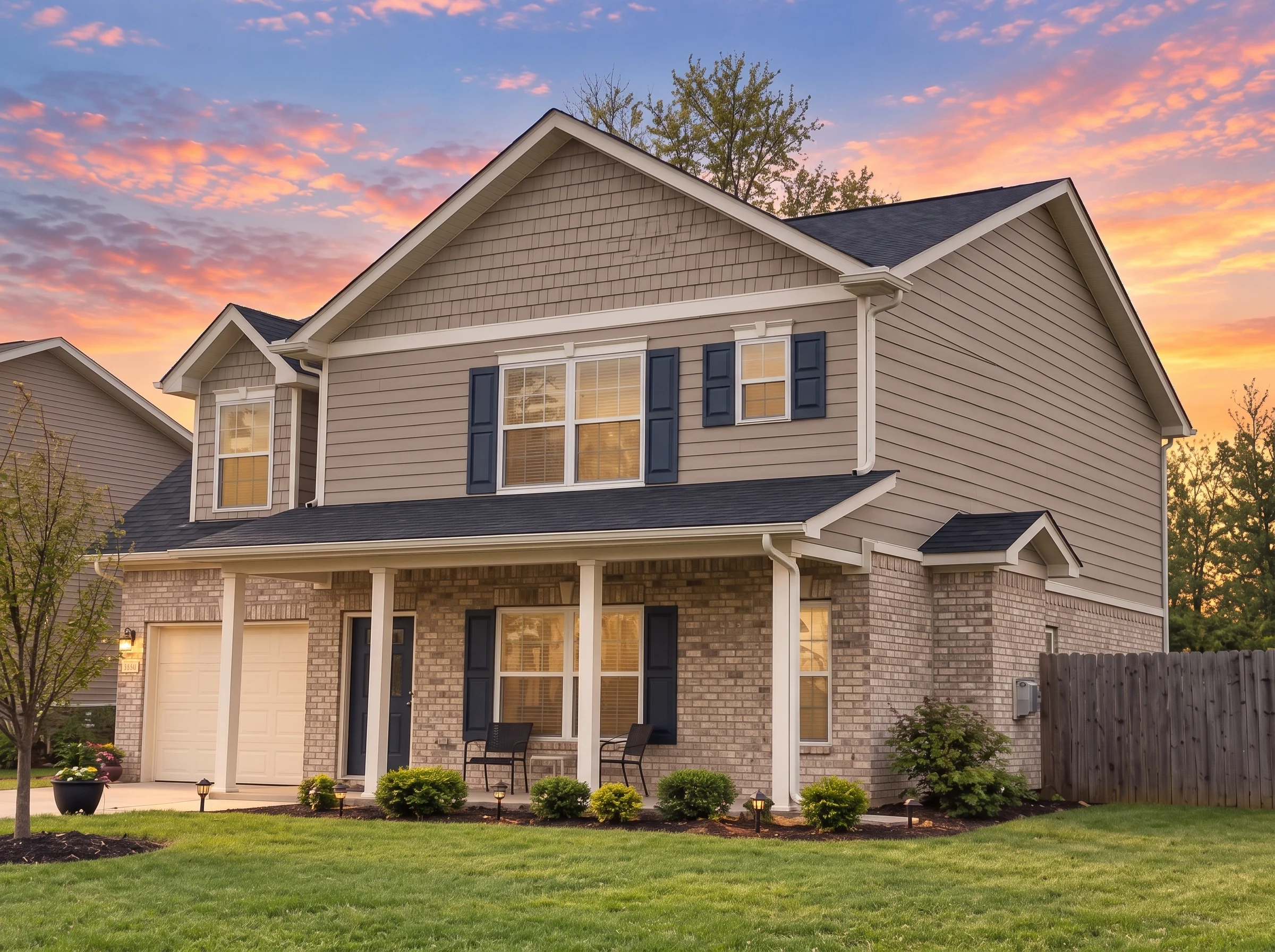 Plan  13-1206 – Ash Cove Cottage |  New American – 4-Bed, 2.5-Bath, 1,660 SF - Natural Brick, AI-generated exterior concept