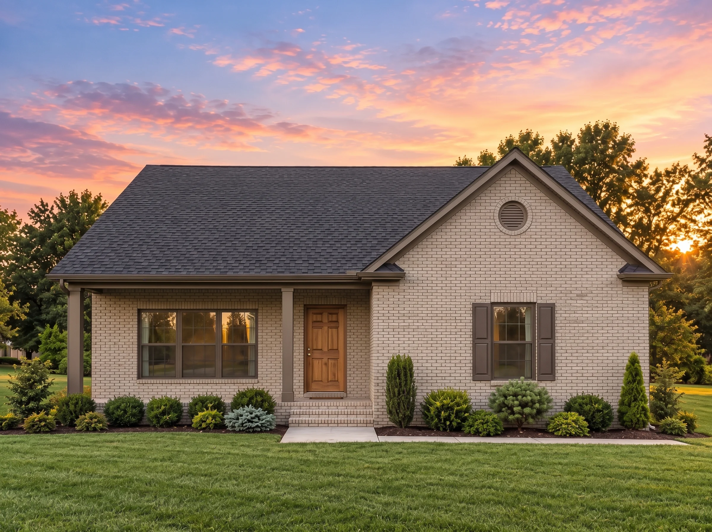 Plan  13-1220 – Nebraska Prairie |  Cape Cod – 4-Bed, 3.5-Bath, 1,232 SF - Mushroom Taupe, AI-generated exterior concept