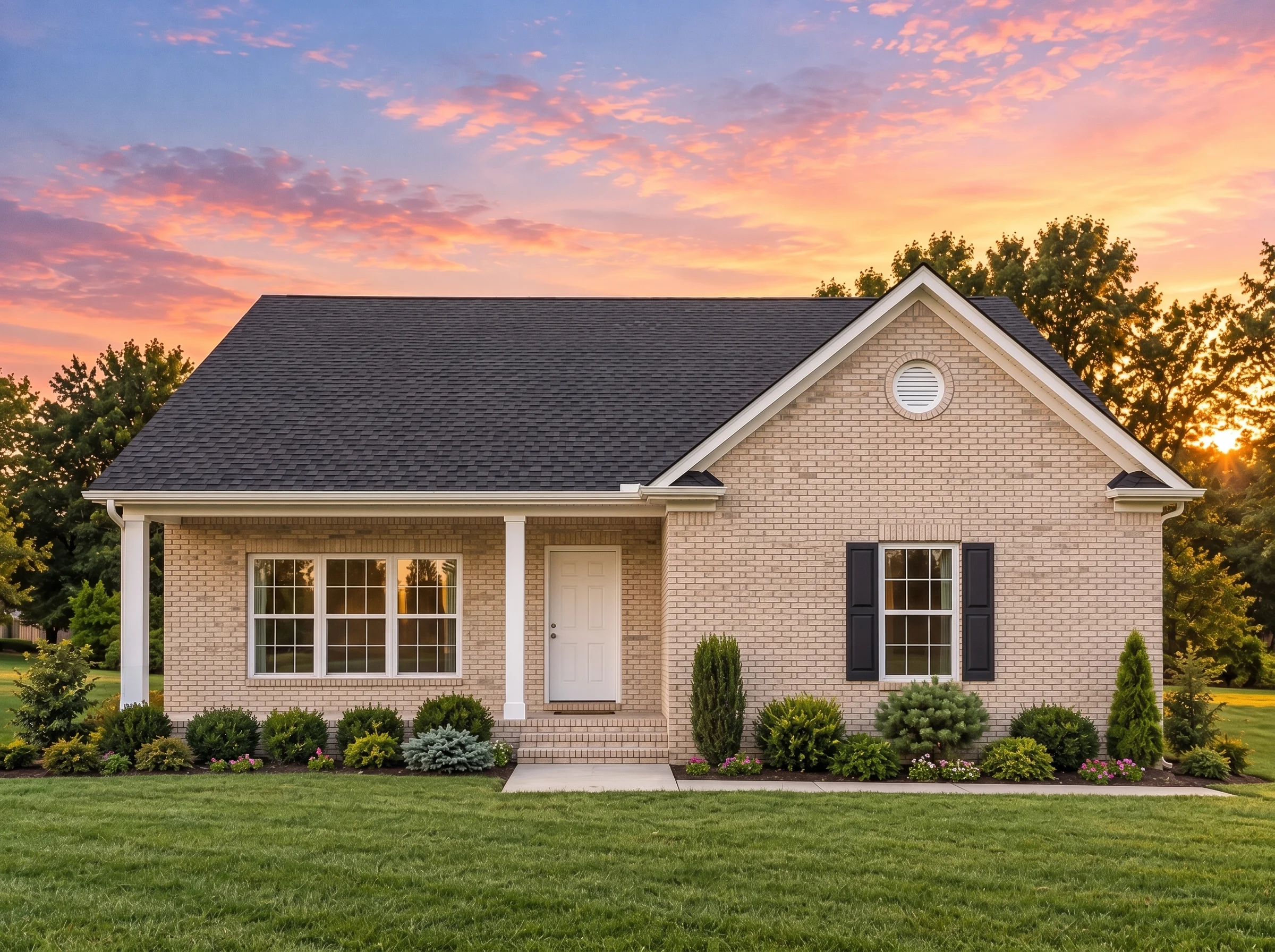 Plan  13-1220 – Nebraska Prairie |  Cape Cod – 4-Bed, 3.5-Bath, 1,232 SF - Natural Brick, AI-generated exterior concept