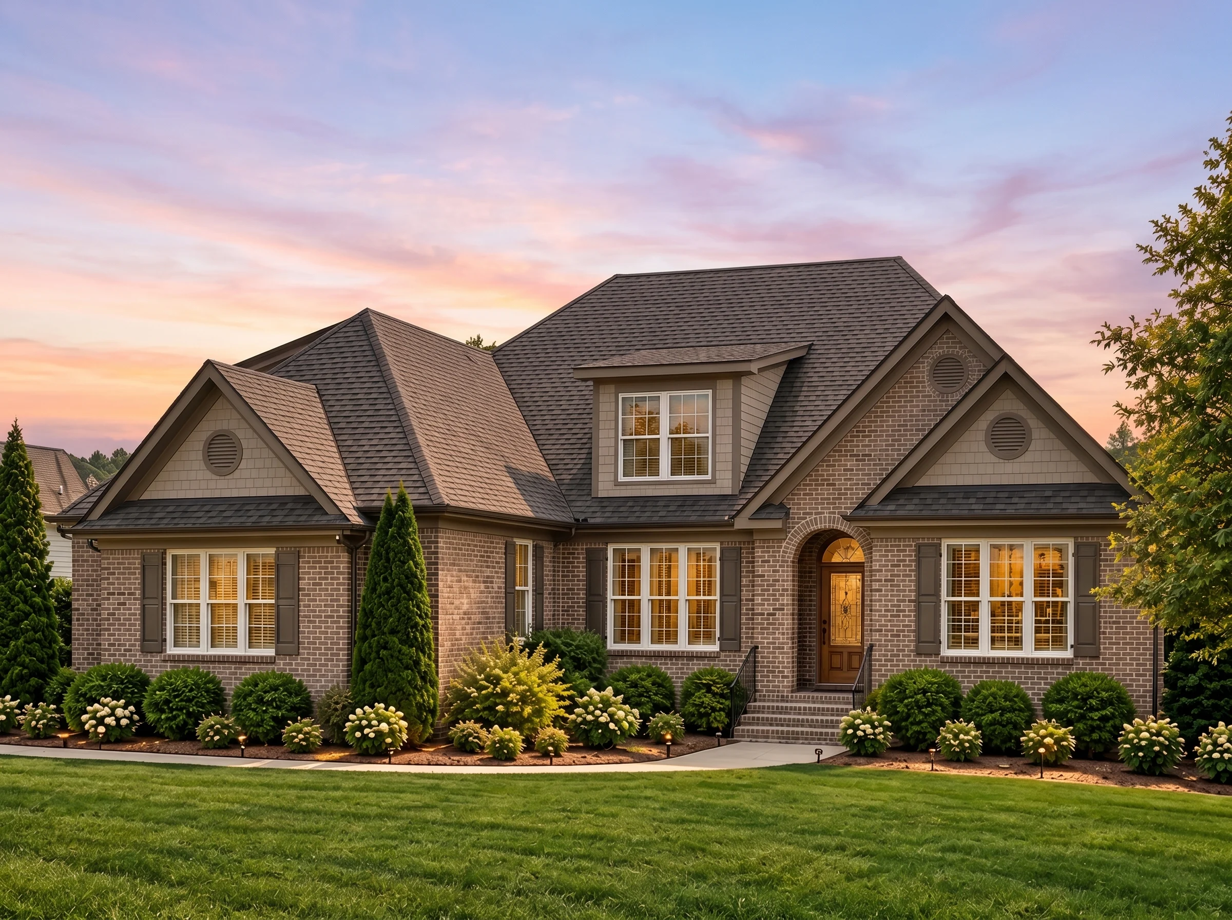 Plan  13-1215 – Willow Ridge House |  Traditional Craftsman – 4-Bed, 3-Bath, 2,736 SF - Mushroom Taupe, AI-generated exterior concept