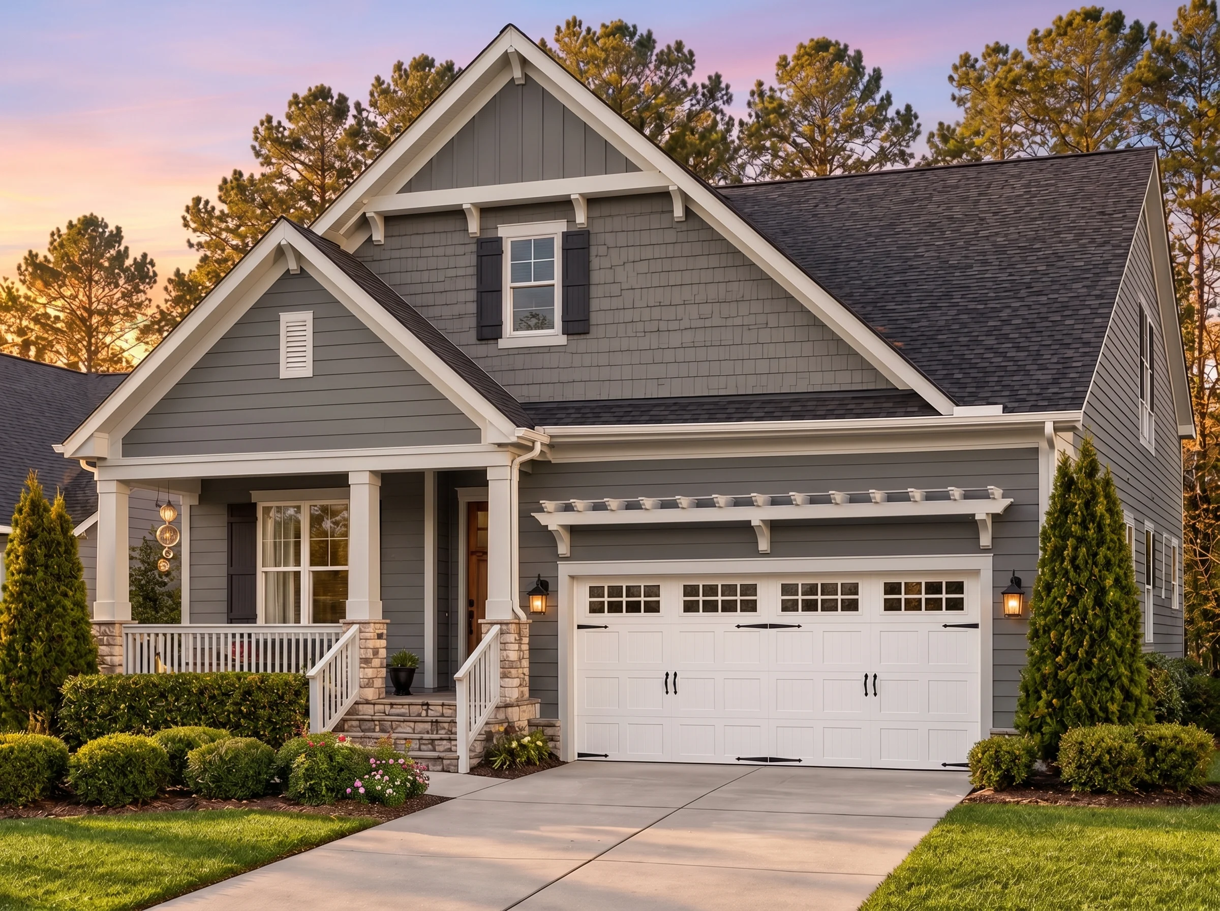 Plan  13-1485 – Aster Mill Homestead  | Craftsman – 4-Bed, 3.5-Bath, 2,937 SF - Warm Charcoal, AI-generated exterior concept